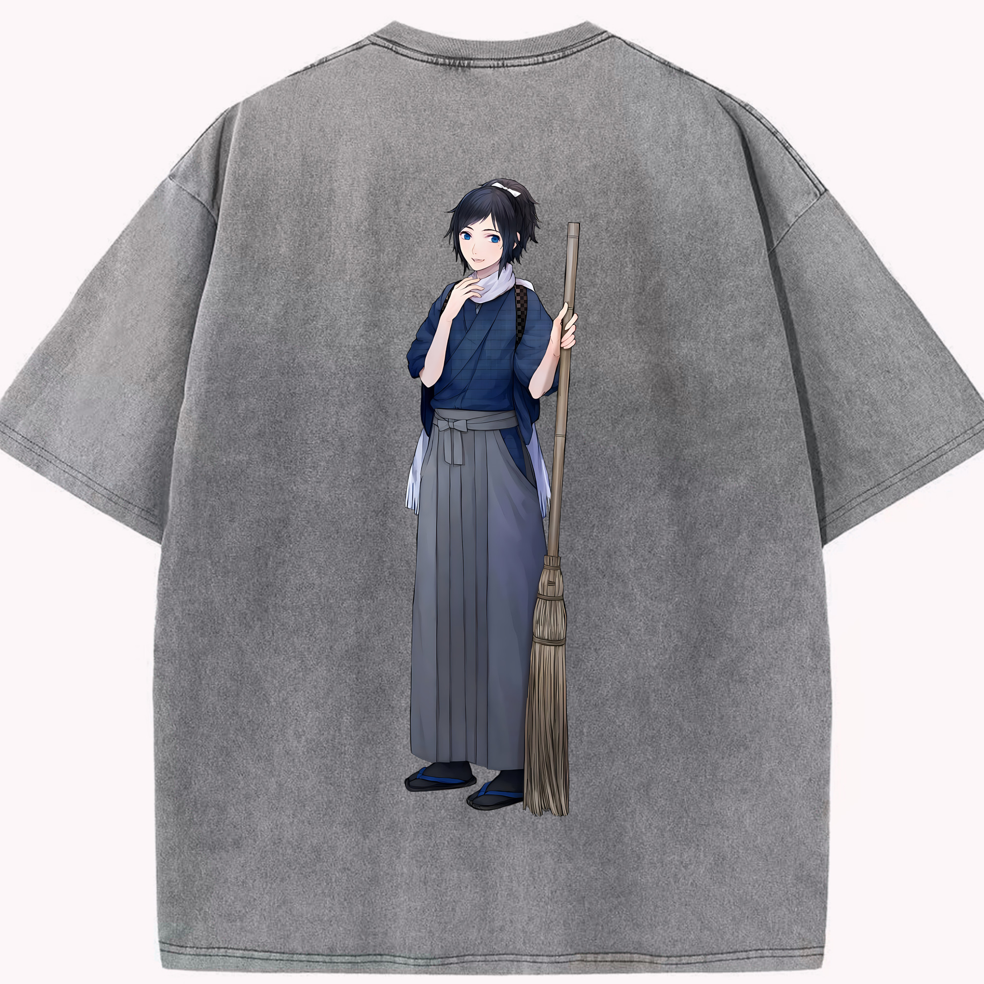 （画像用） 刀剣乱舞 Touken Ranbu 綿100% ヴィンテージ風 半袖Tシャツ（背面プリント）