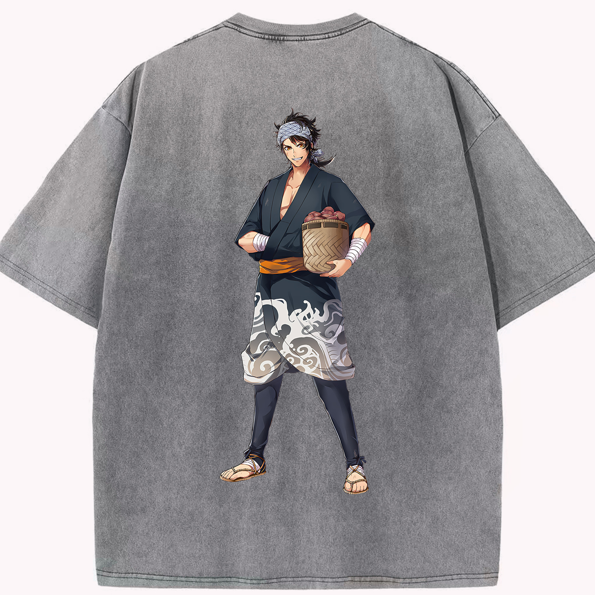 （画像用） 刀剣乱舞 Touken Ranbu 綿100% ヴィンテージ風 半袖Tシャツ（背面プリント）