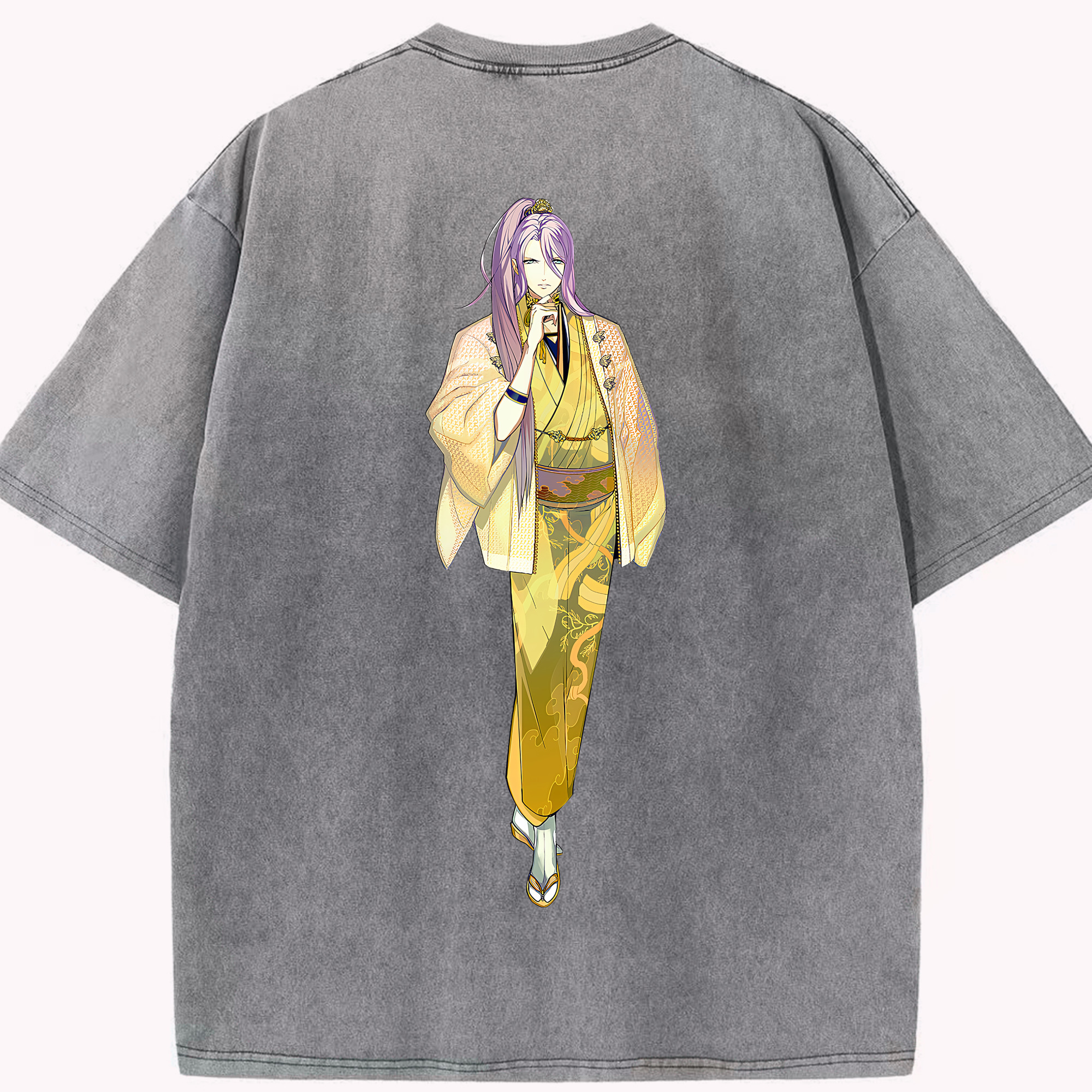 （画像用） 刀剣乱舞 Touken Ranbu 綿100% ヴィンテージ風 半袖Tシャツ（背面プリント）