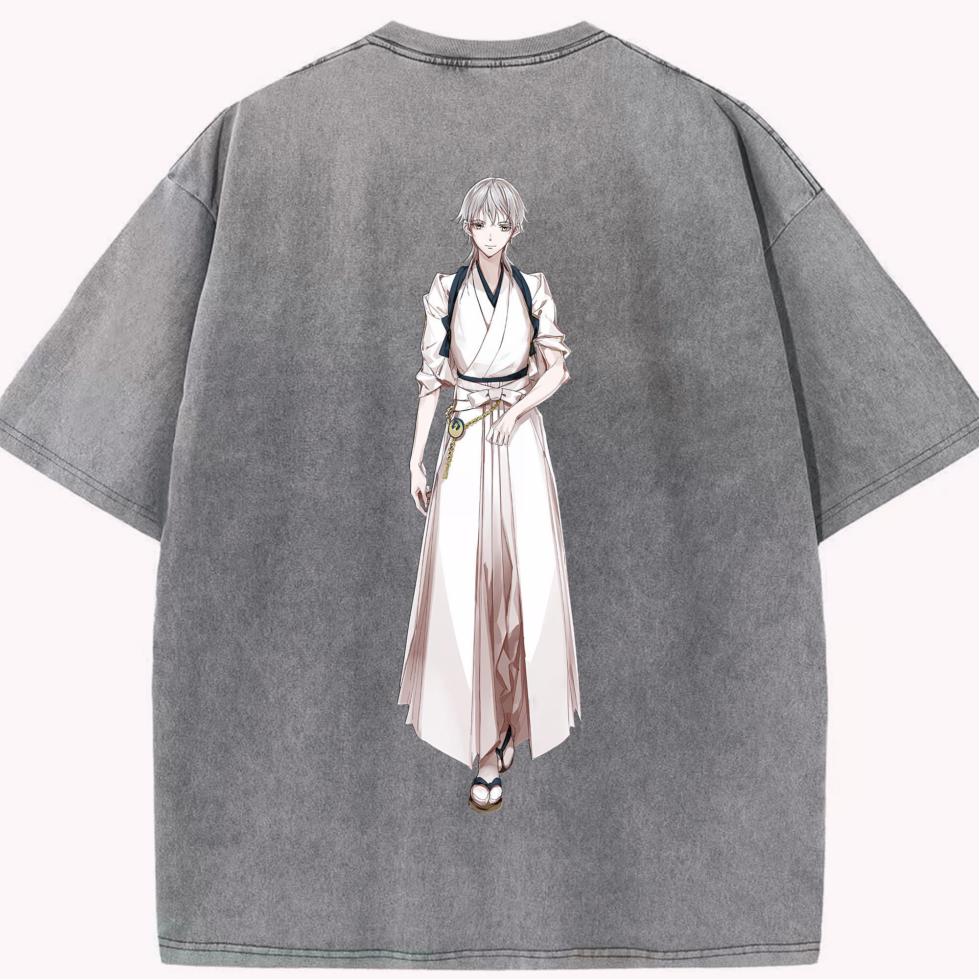 （画像用） 刀剣乱舞 Touken Ranbu 綿100% ヴィンテージ風 半袖Tシャツ（背面プリント）