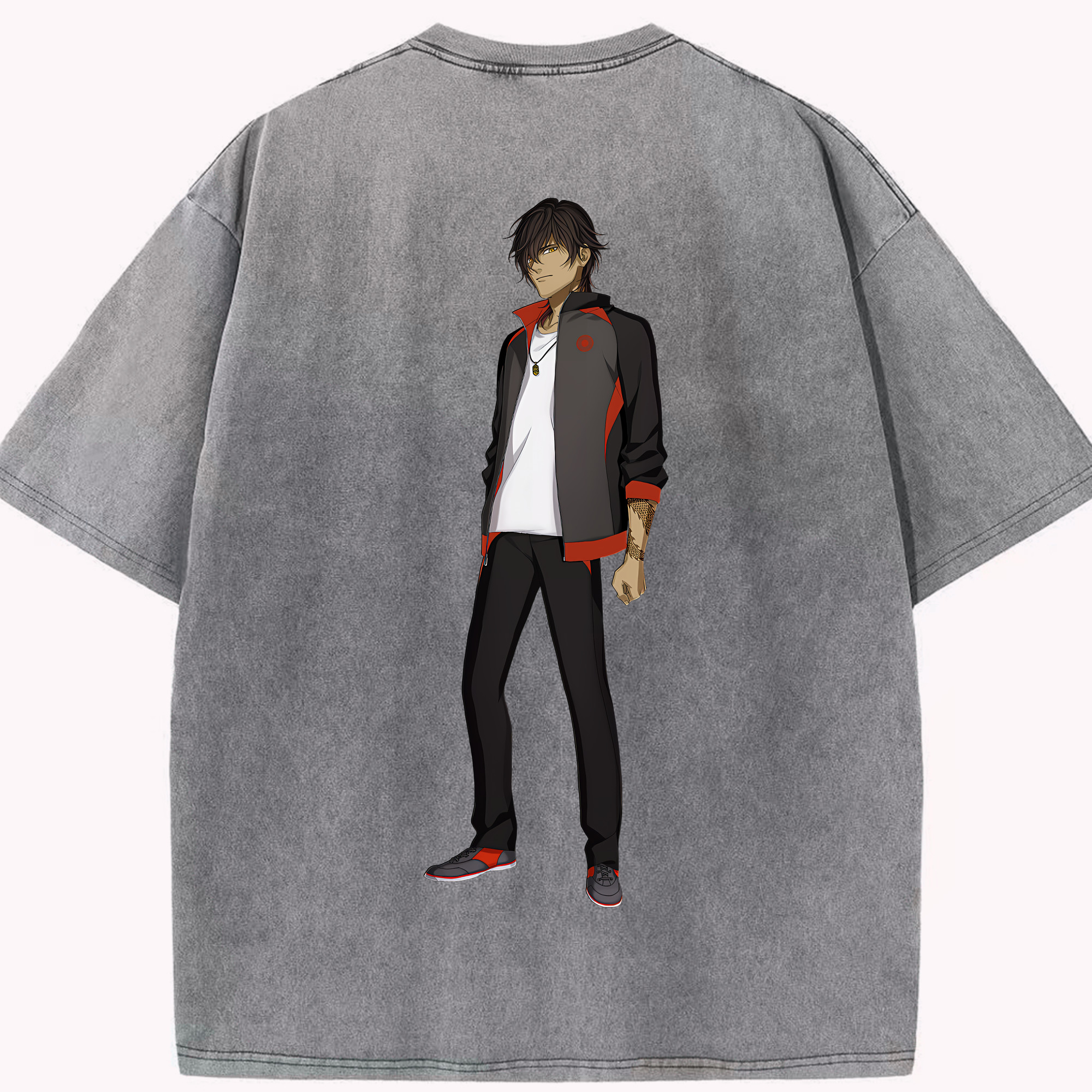 （画像用） 刀剣乱舞 Touken Ranbu 綿100% ヴィンテージ風 半袖Tシャツ（背面プリント）