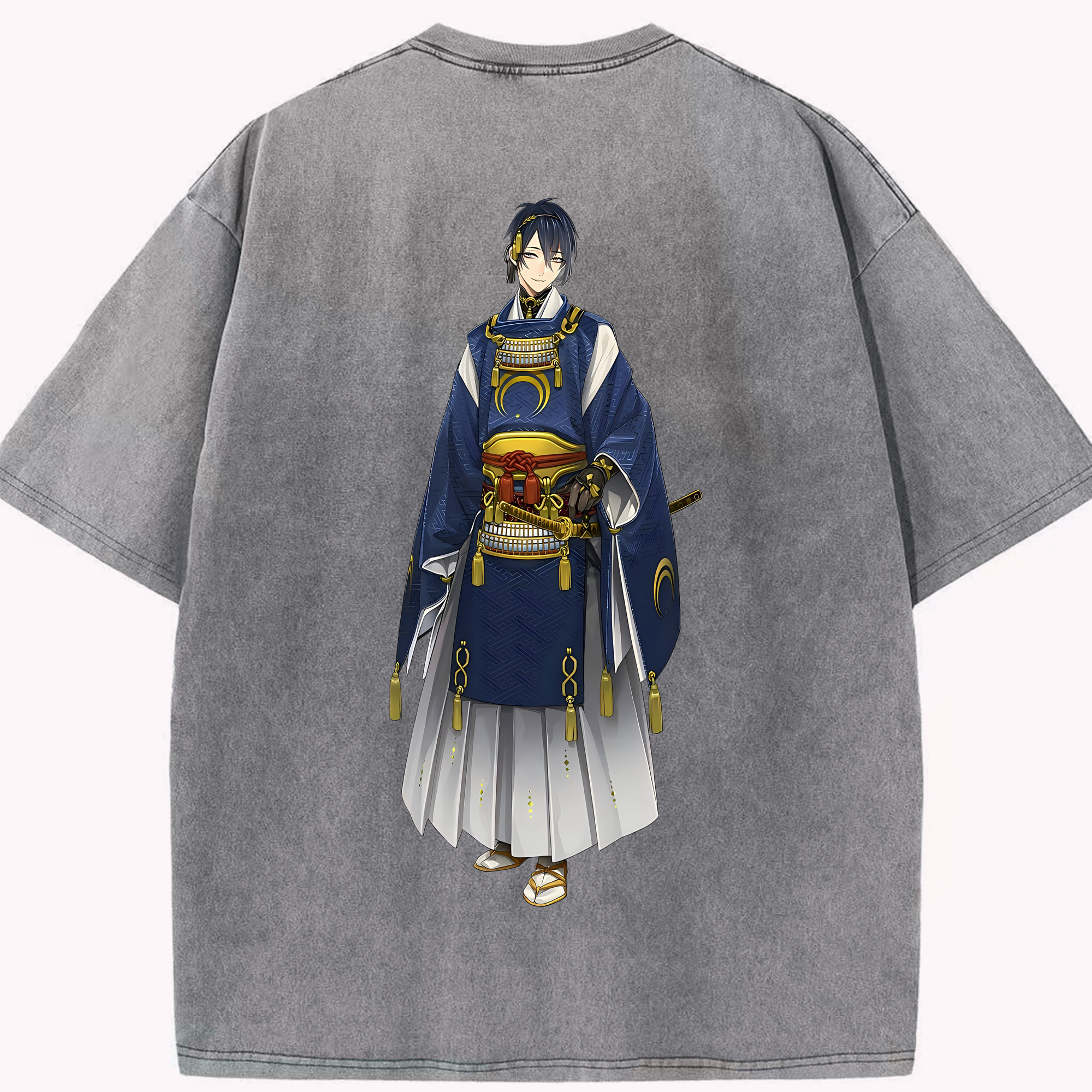 （画像用） 刀剣乱舞 Touken Ranbu 綿100% ヴィンテージ風 半袖Tシャツ（背面プリント）