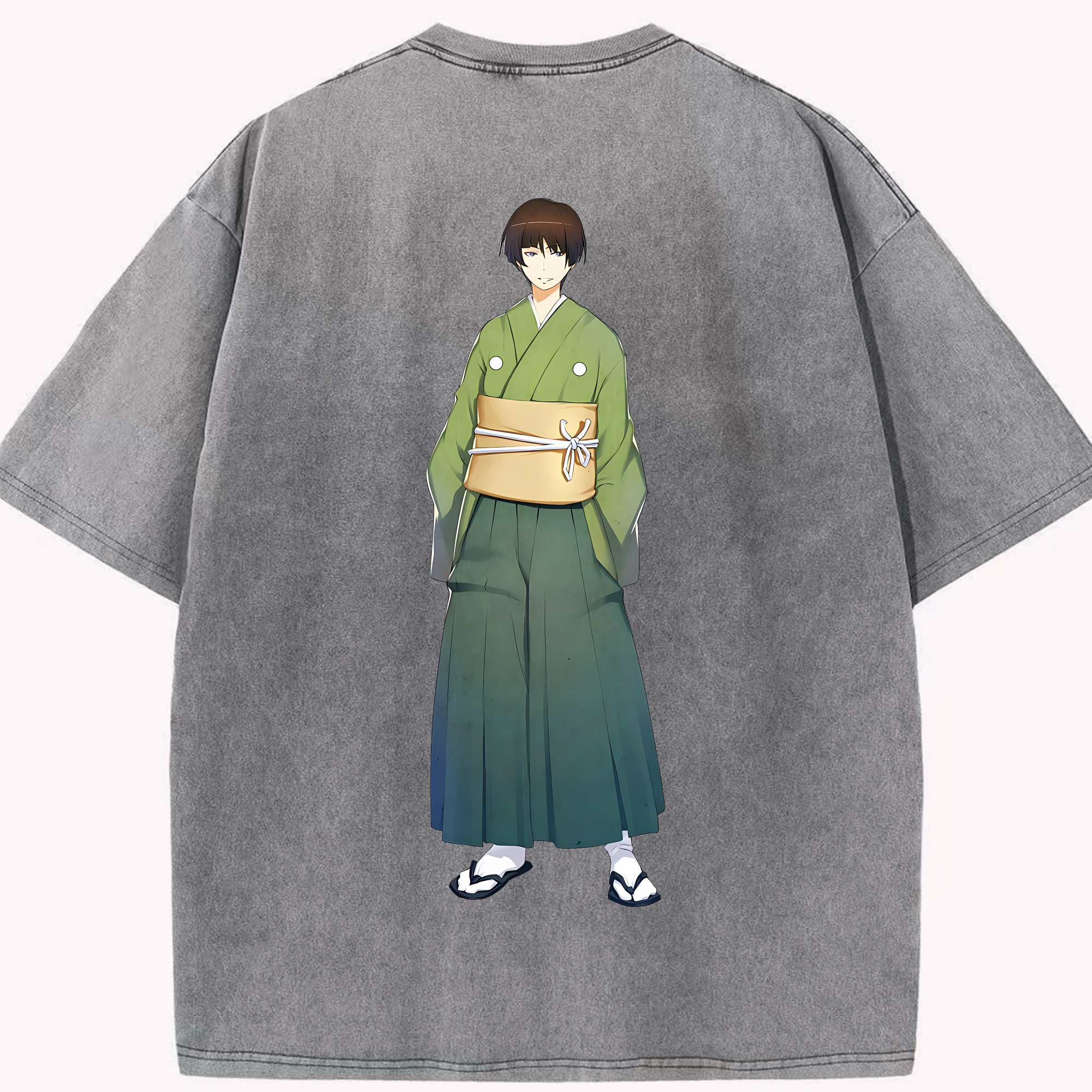 （画像用） 刀剣乱舞 Touken Ranbu 綿100% ヴィンテージ風 半袖Tシャツ（背面プリント）