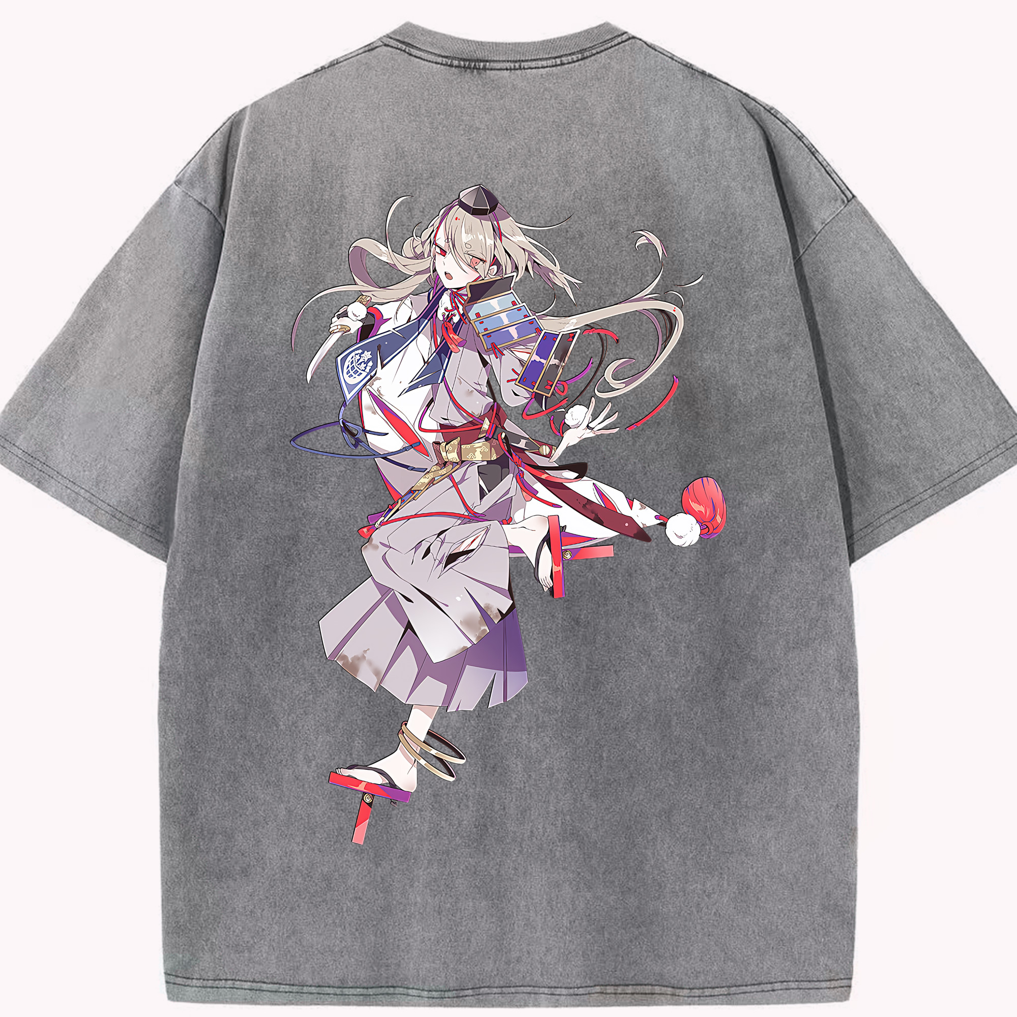 （画像用） 刀剣乱舞 Touken Ranbu 綿100% ヴィンテージ風 半袖Tシャツ（背面プリント）