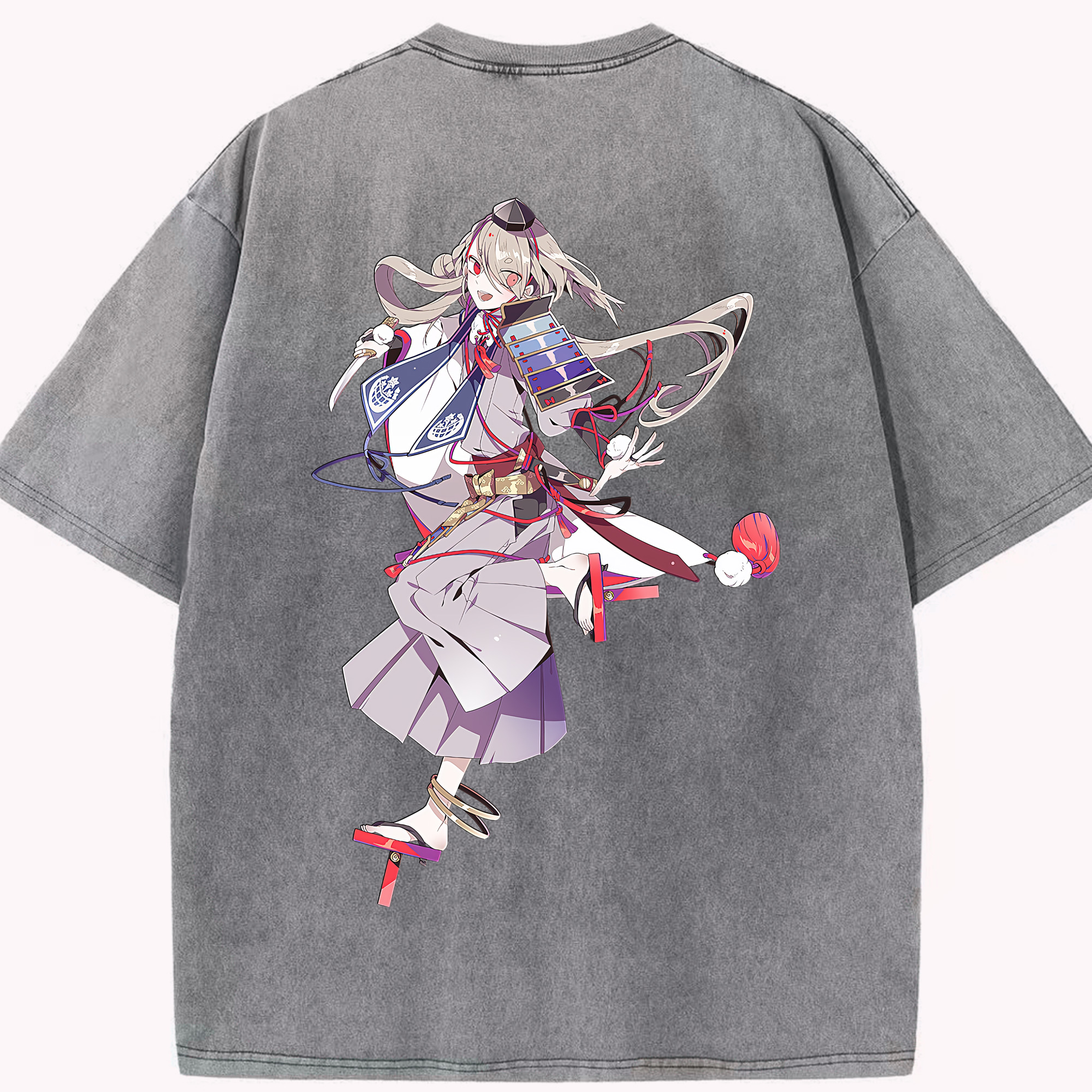 （画像用） 刀剣乱舞 Touken Ranbu 綿100% ヴィンテージ風 半袖Tシャツ（背面プリント）