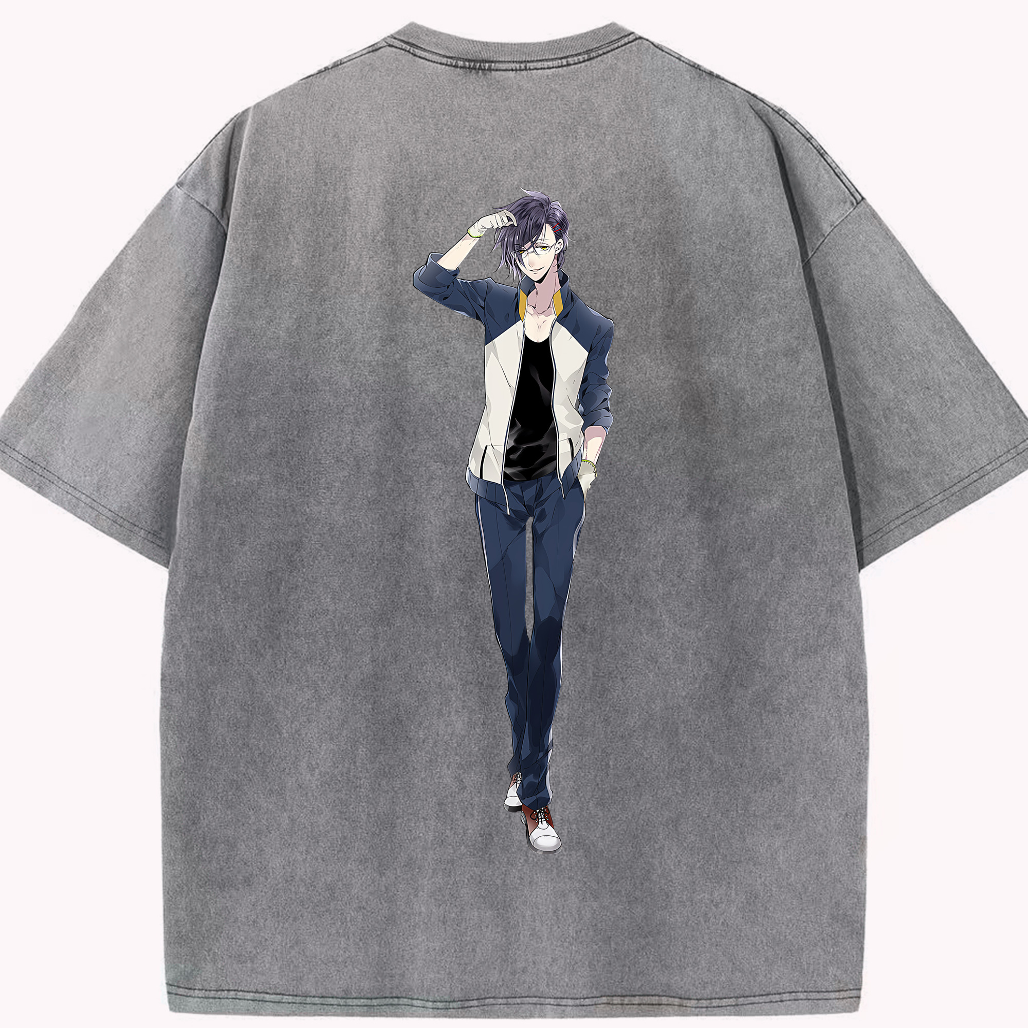 （画像用） 刀剣乱舞 Touken Ranbu 綿100% ヴィンテージ風 半袖Tシャツ（背面プリント）