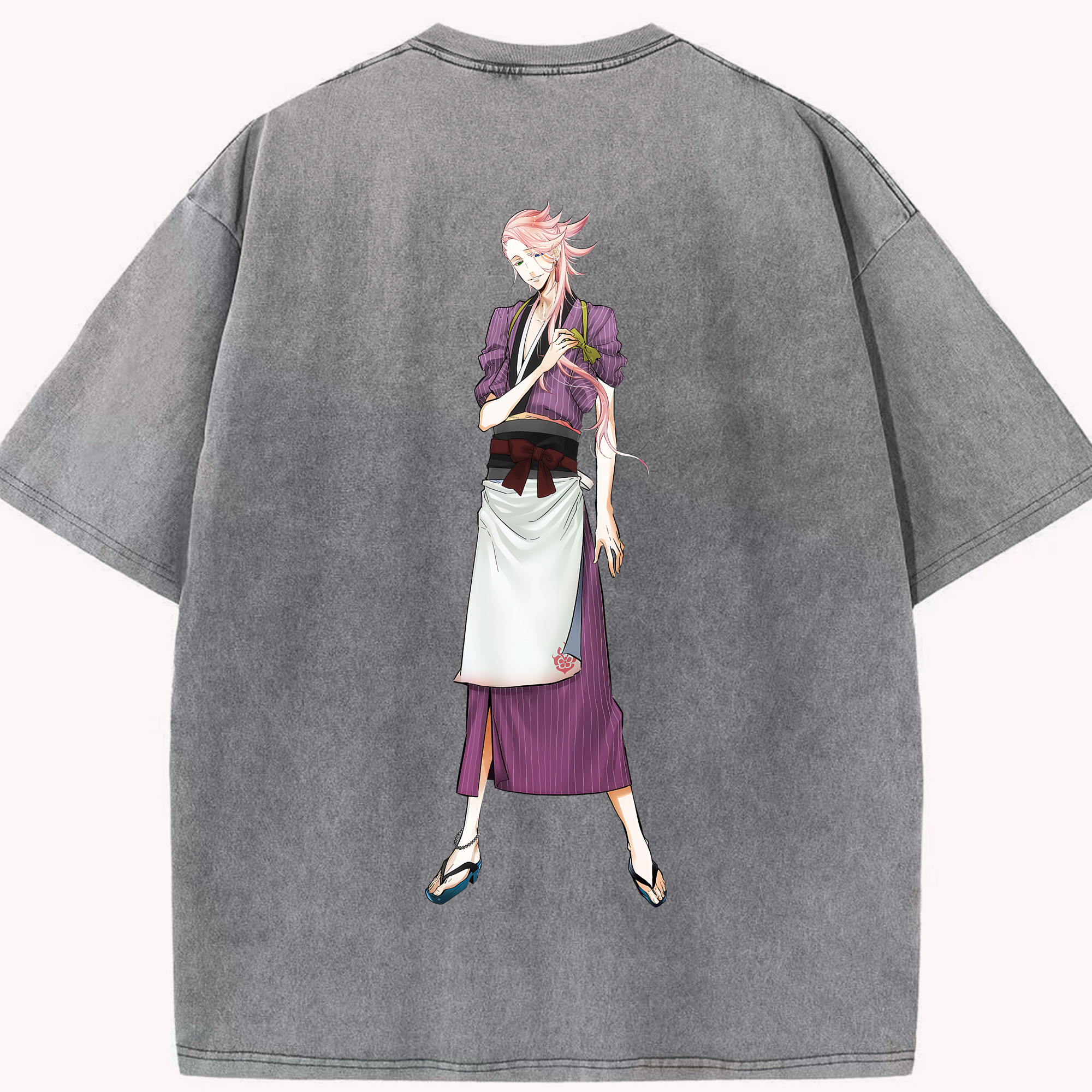（画像用） 刀剣乱舞 Touken Ranbu 綿100% ヴィンテージ風 半袖Tシャツ（背面プリント）