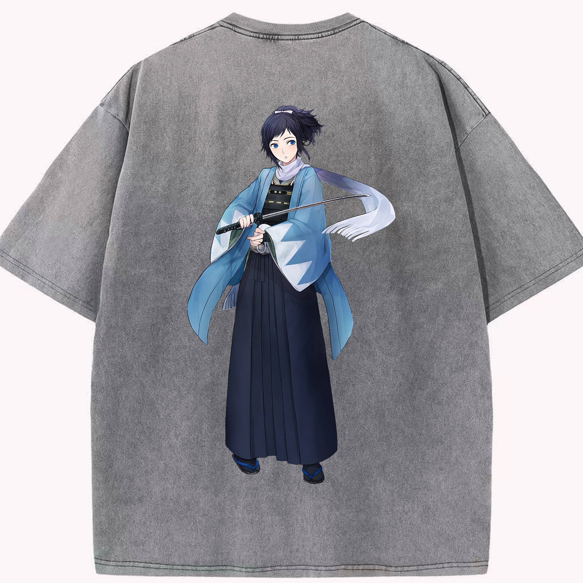 （画像用） 刀剣乱舞 Touken Ranbu 綿100% ヴィンテージ風 半袖Tシャツ（背面プリント）