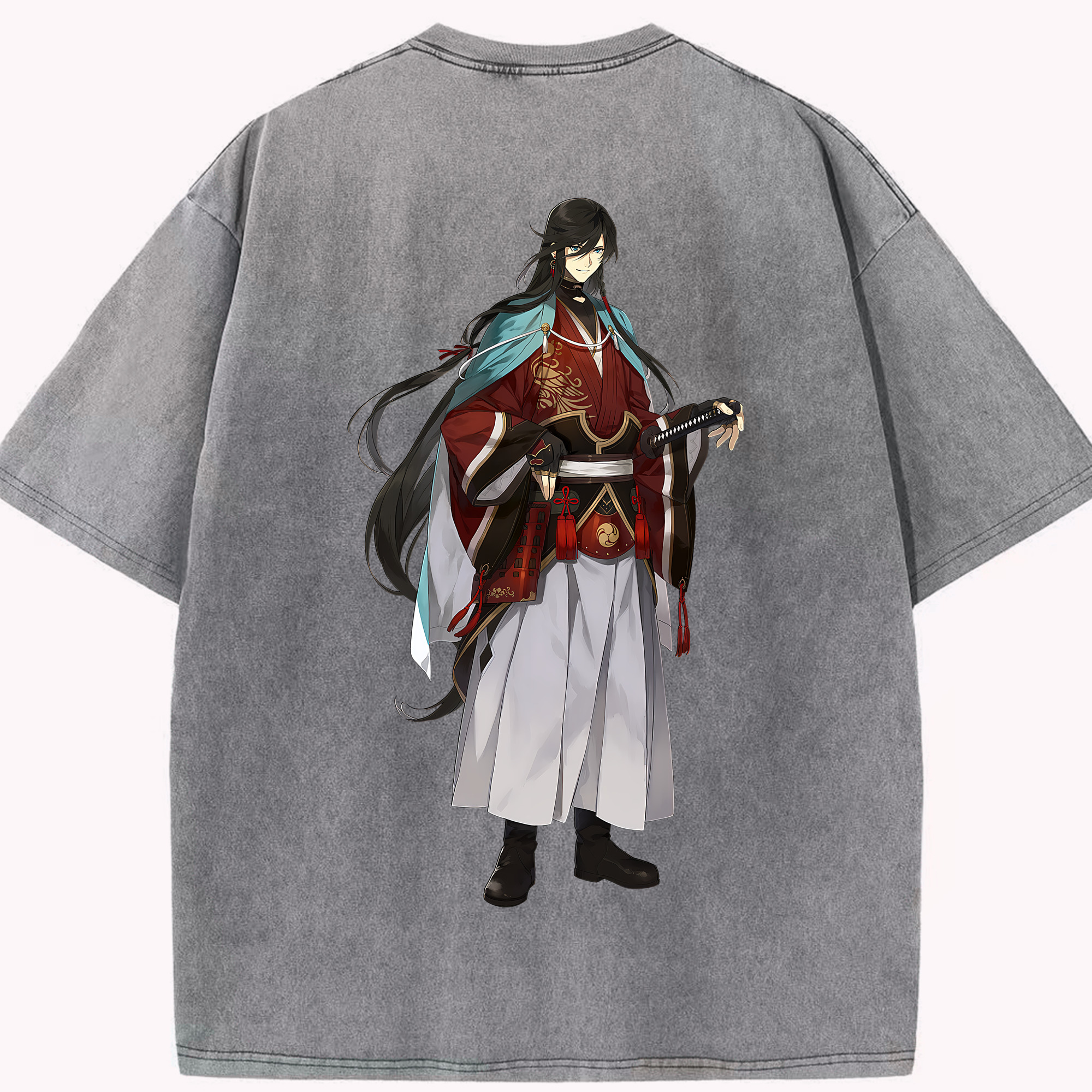 （画像用） 刀剣乱舞 Touken Ranbu 綿100% ヴィンテージ風 半袖Tシャツ（背面プリント）