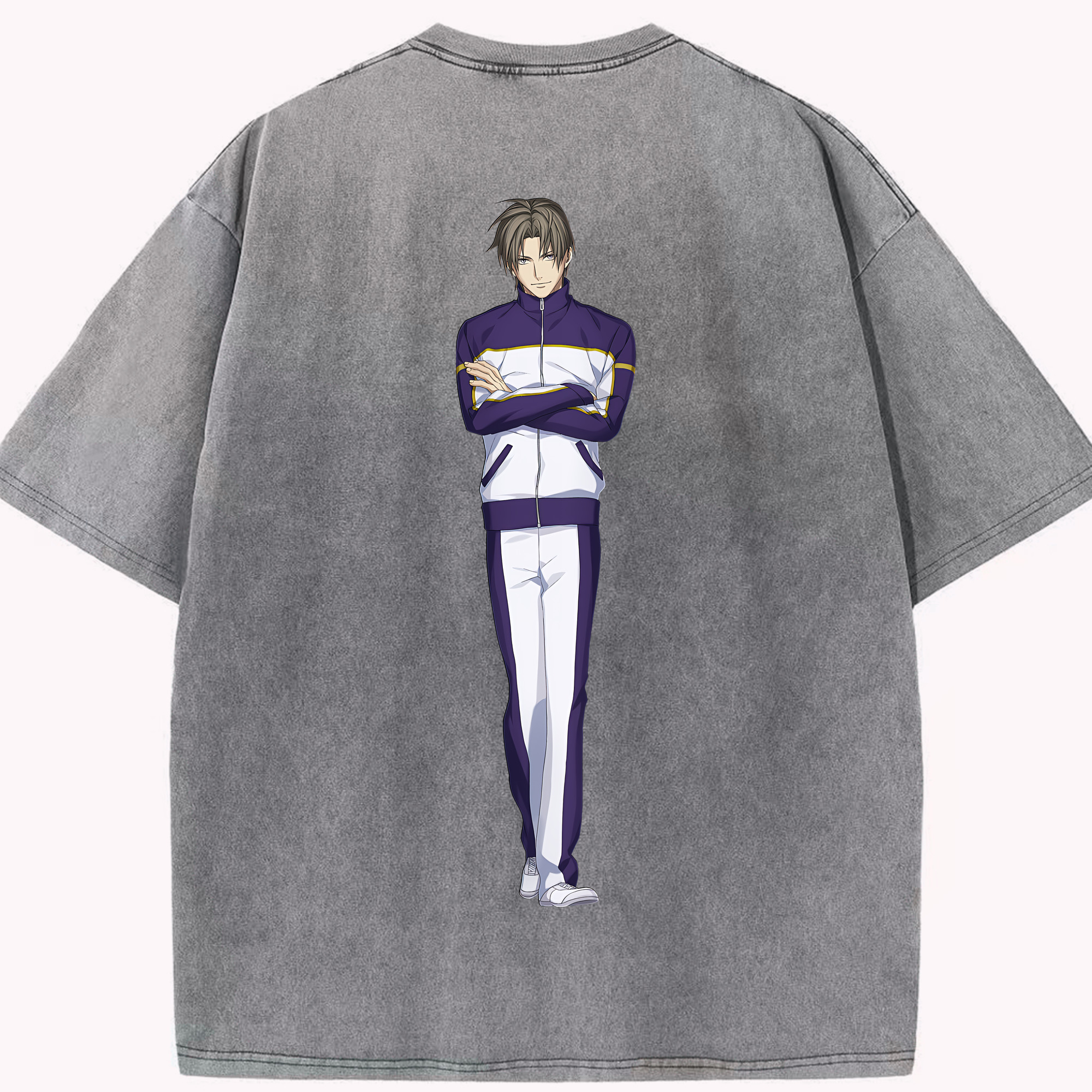 （画像用） 刀剣乱舞 Touken Ranbu 綿100% ヴィンテージ風 半袖Tシャツ（背面プリント）