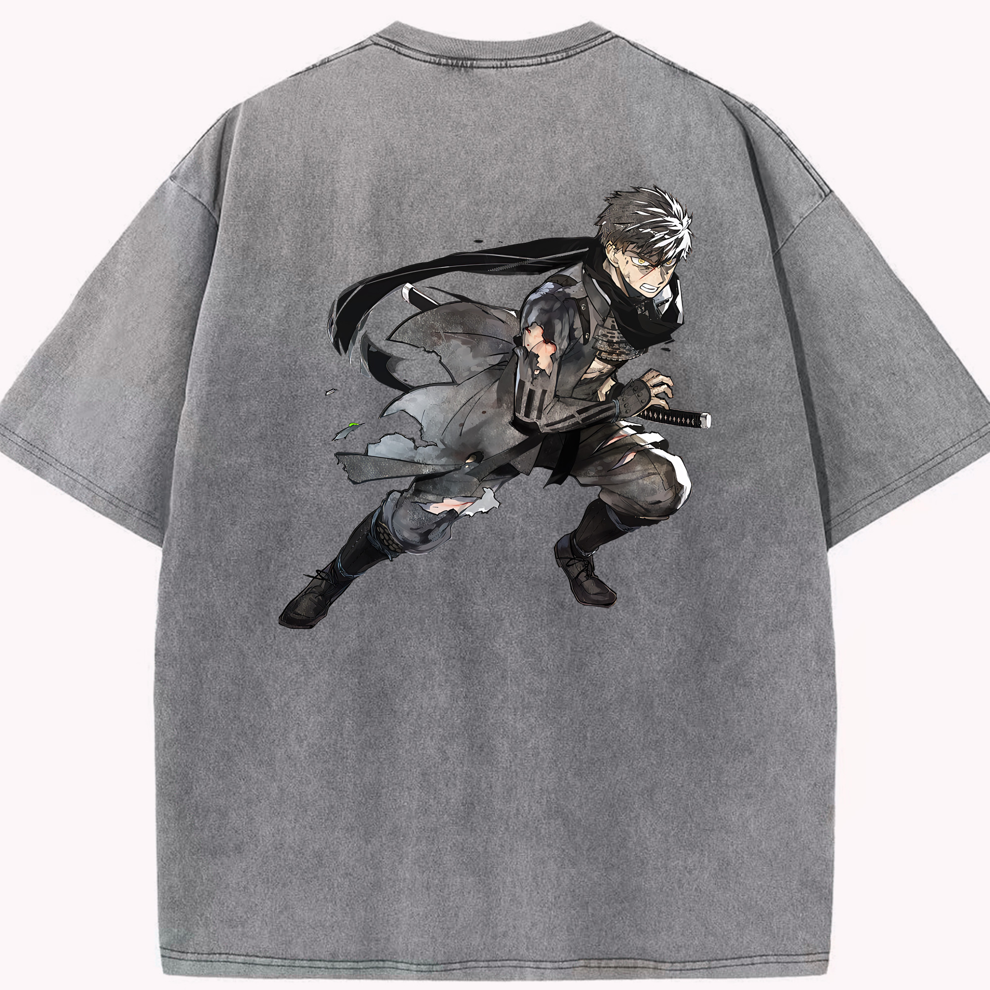 （画像用） 刀剣乱舞 Touken Ranbu 綿100% ヴィンテージ風 半袖Tシャツ（背面プリント）