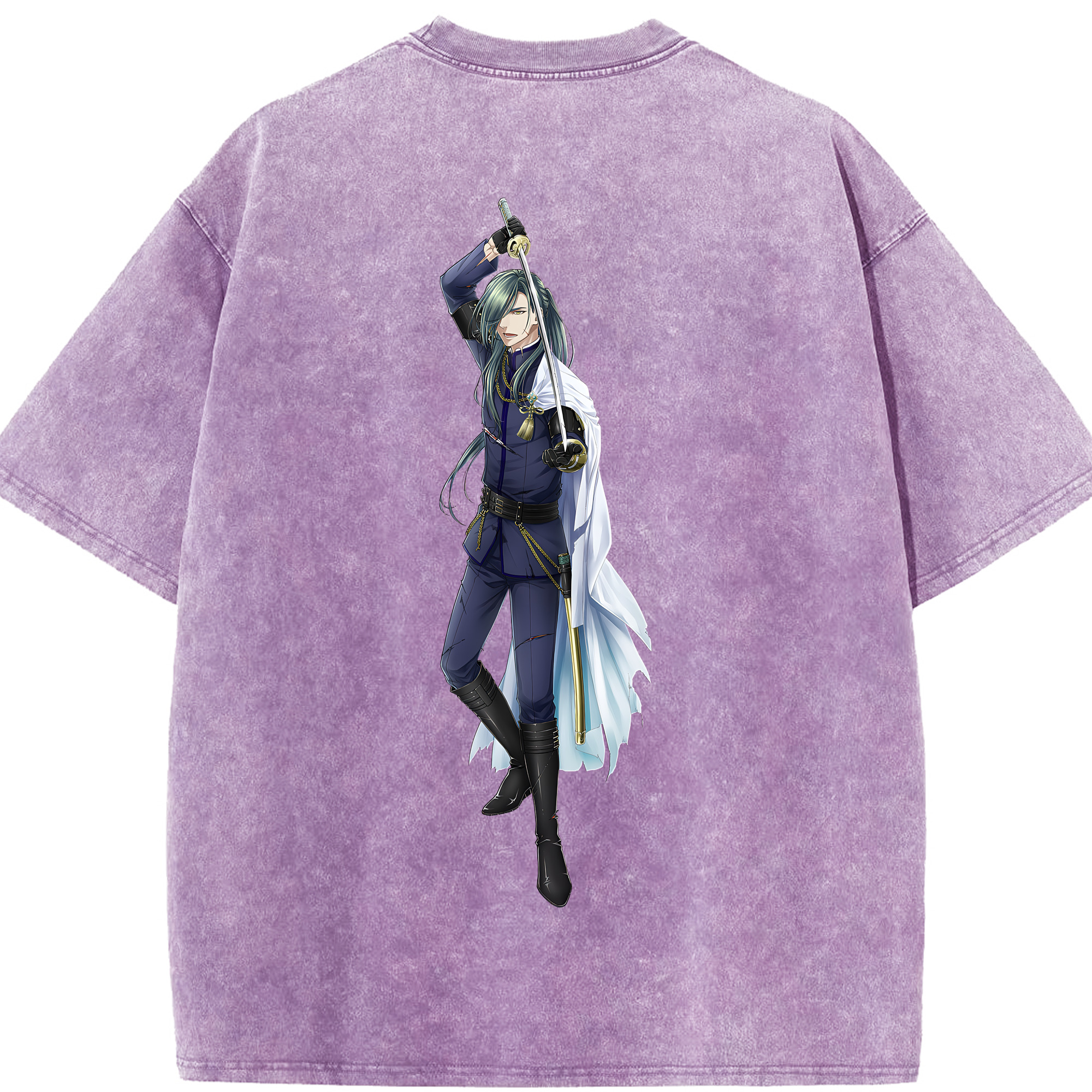 （画像用） 刀剣乱舞 Touken Ranbu 綿100% ヴィンテージ風 半袖Tシャツ（背面プリント）