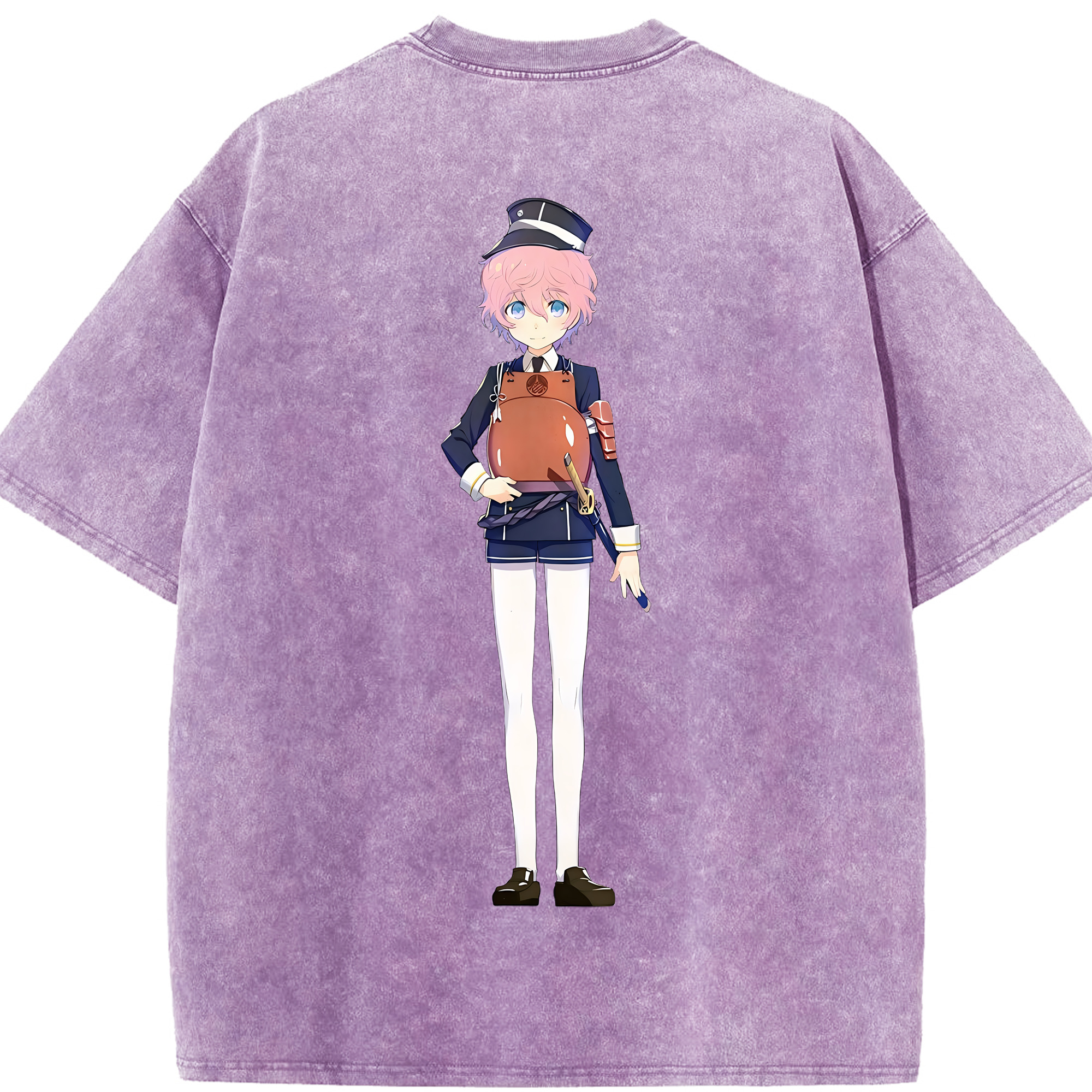 （画像用） 刀剣乱舞 Touken Ranbu 綿100% ヴィンテージ風 半袖Tシャツ（背面プリント）