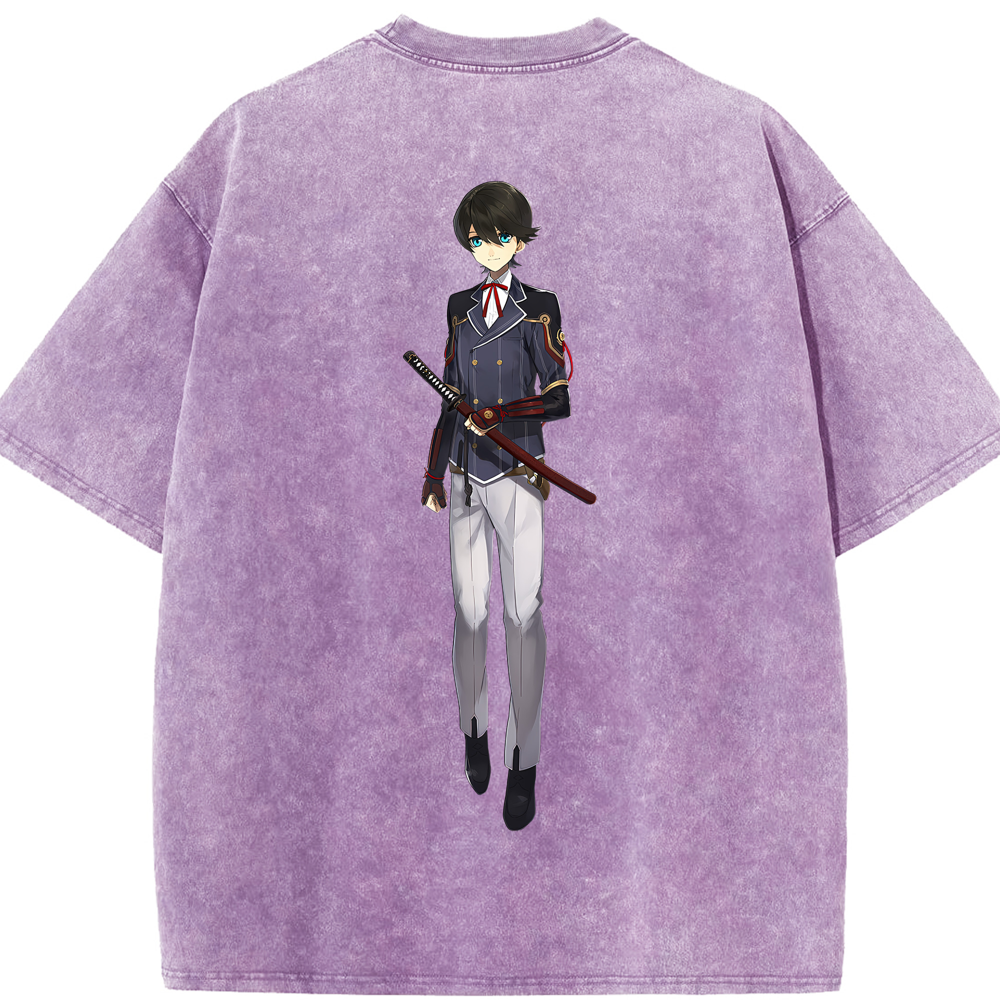（画像用） 刀剣乱舞 Touken Ranbu 綿100% ヴィンテージ風 半袖Tシャツ（背面プリント）