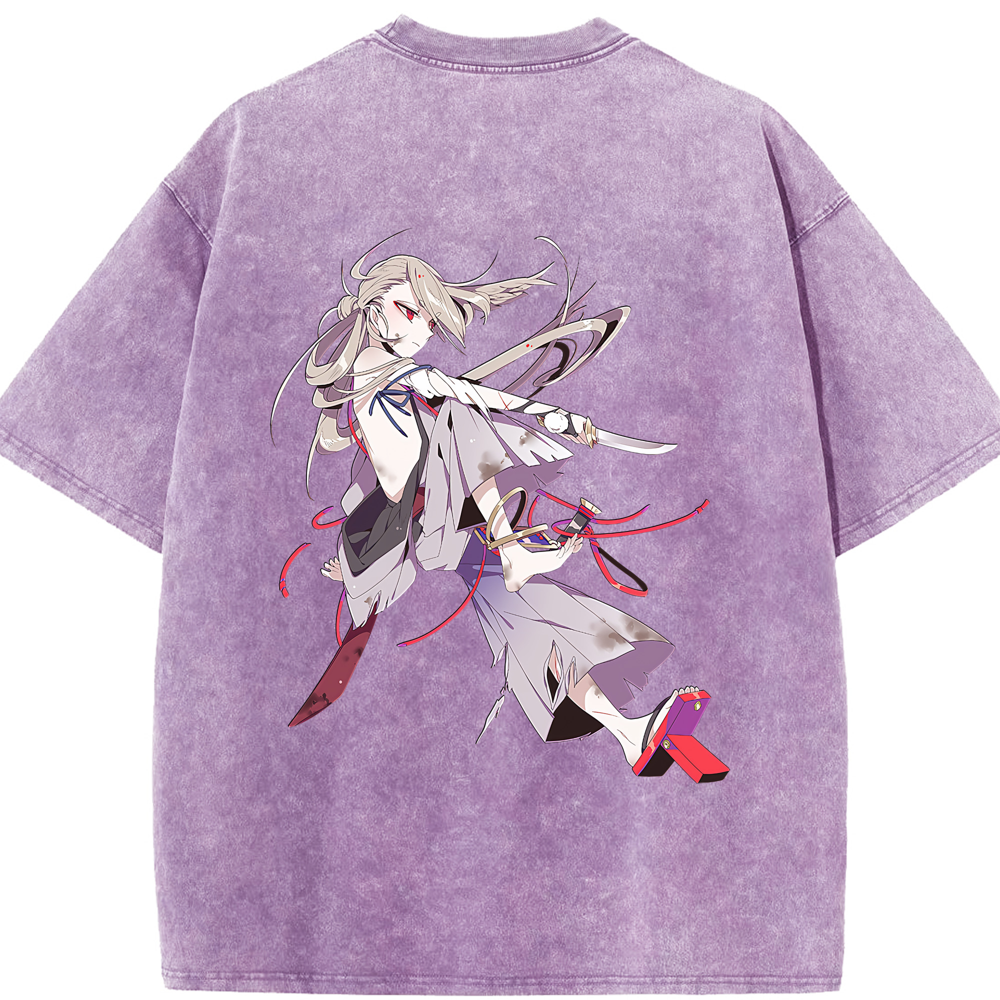 （画像用） 刀剣乱舞 Touken Ranbu 綿100% ヴィンテージ風 半袖Tシャツ（背面プリント）