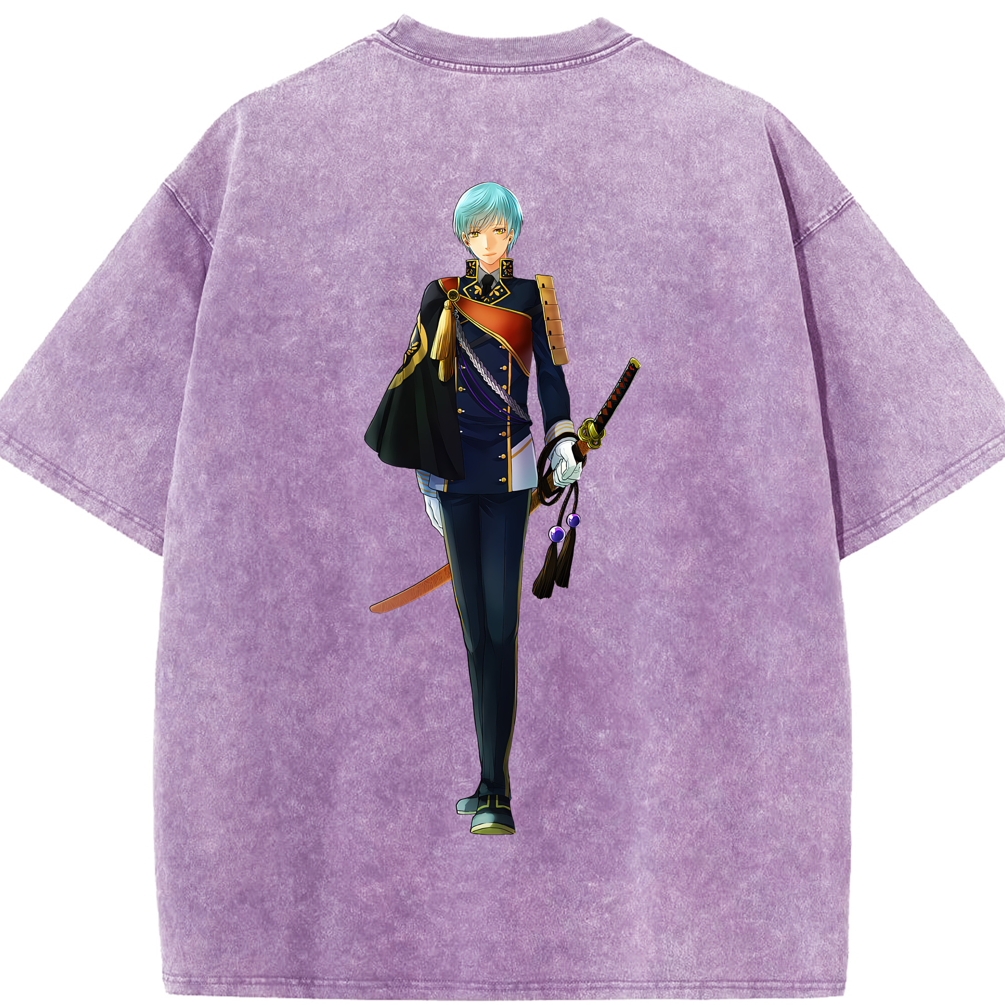 （画像用） 刀剣乱舞 Touken Ranbu 綿100% ヴィンテージ風 半袖Tシャツ（背面プリント）