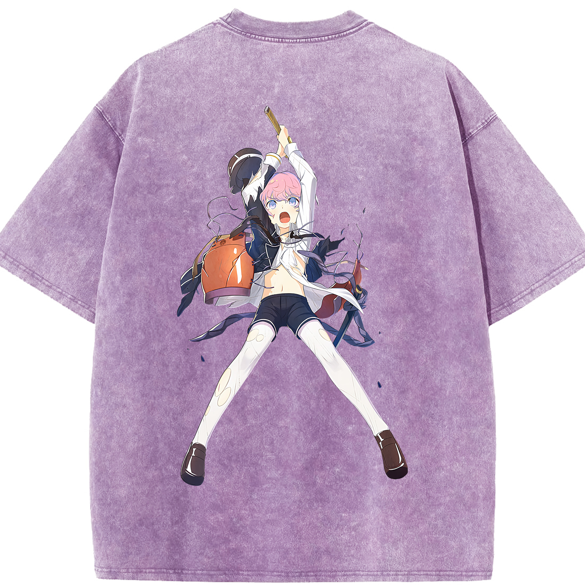 （画像用） 刀剣乱舞 Touken Ranbu 綿100% ヴィンテージ風 半袖Tシャツ（背面プリント）