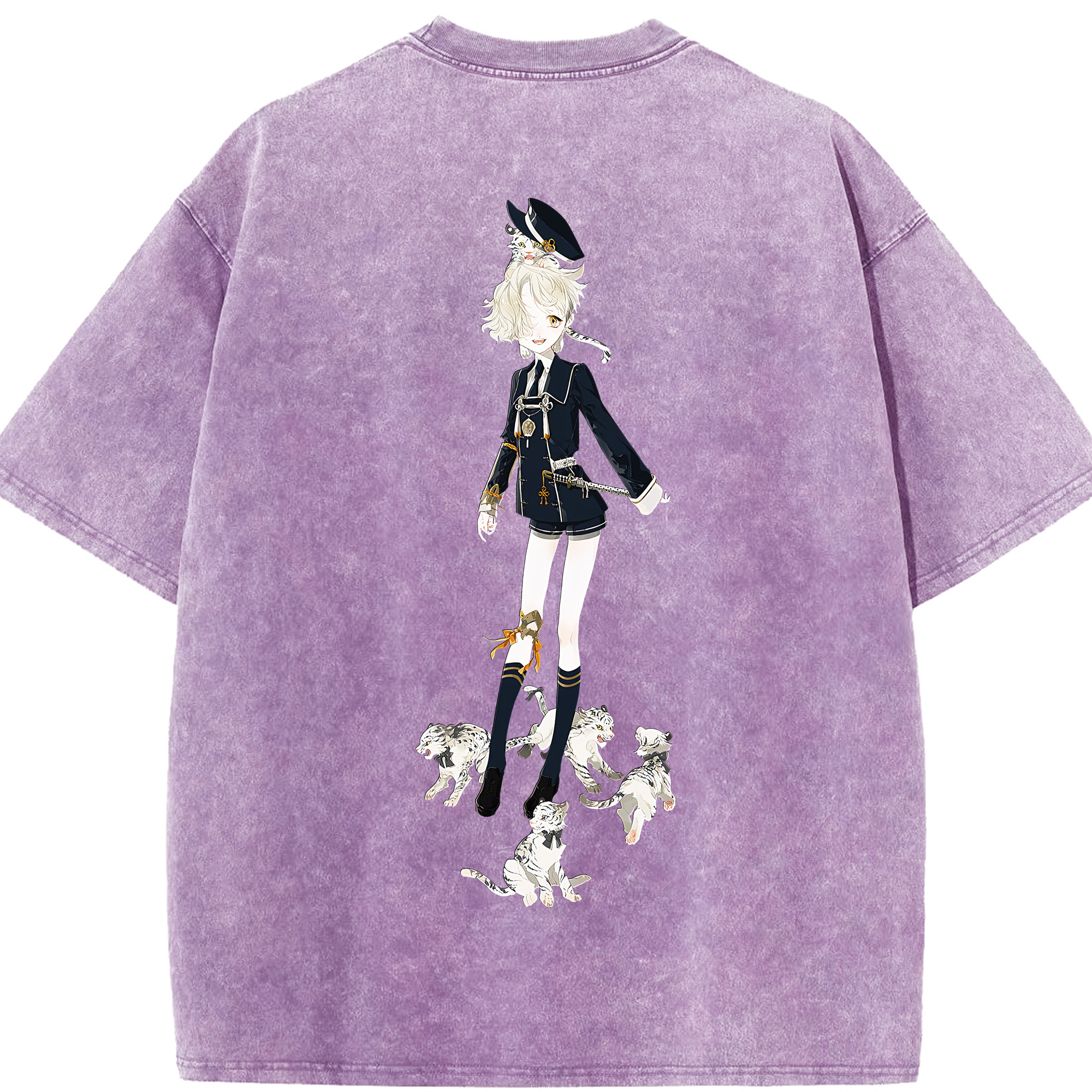 （画像用） 刀剣乱舞 Touken Ranbu 綿100% ヴィンテージ風 半袖Tシャツ（背面プリント）