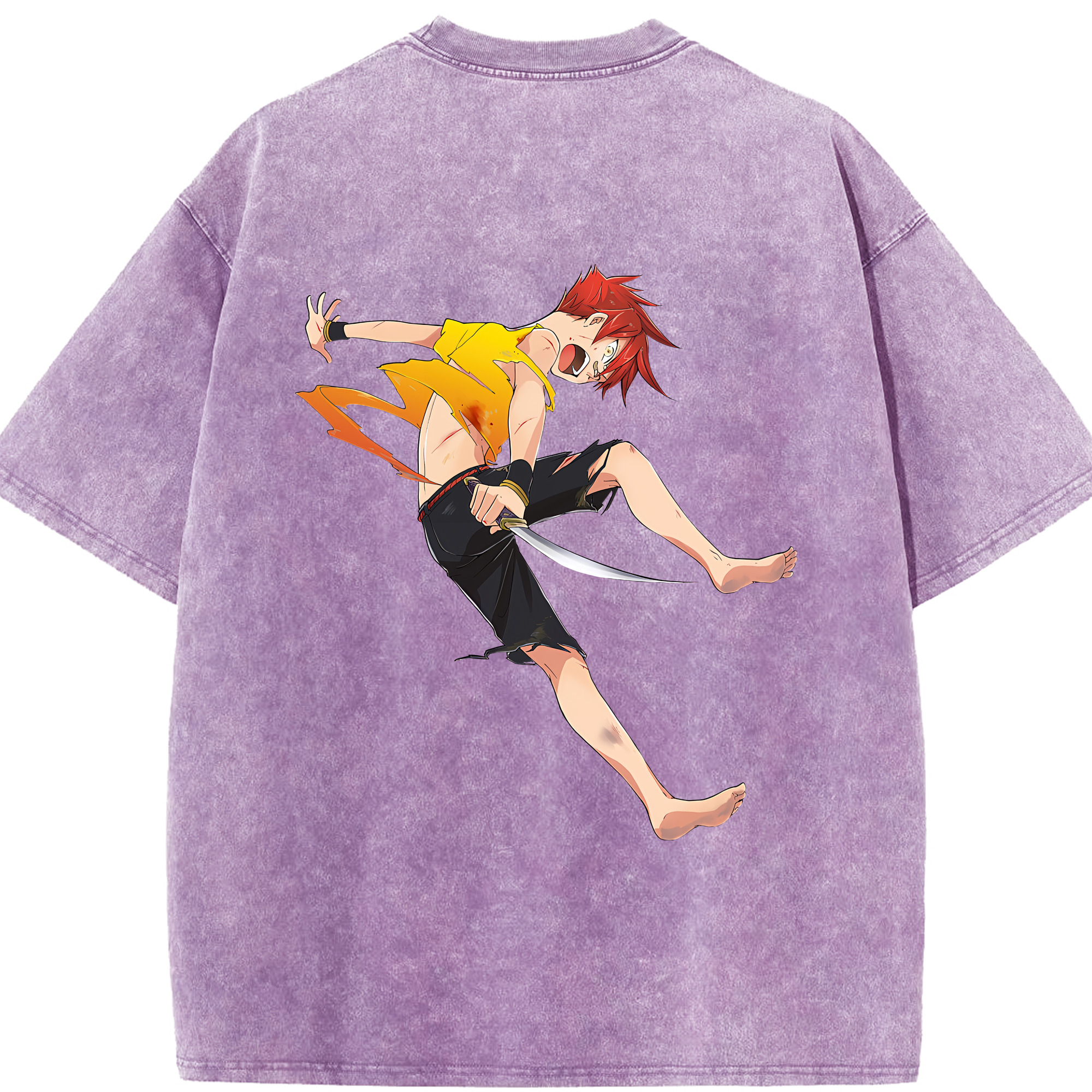 （画像用） 刀剣乱舞 Touken Ranbu 綿100% ヴィンテージ風 半袖Tシャツ（背面プリント）