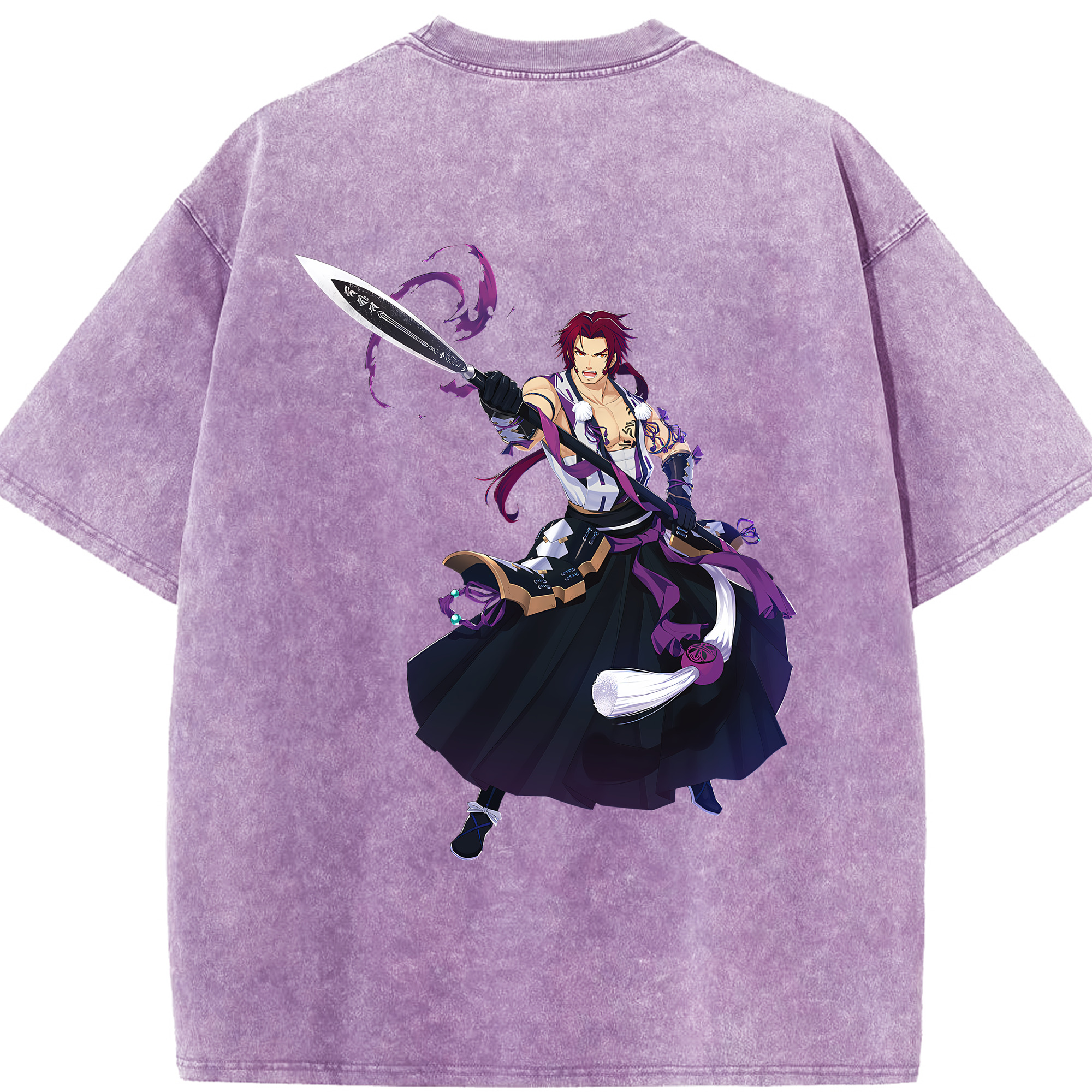（画像用） 刀剣乱舞 Touken Ranbu 綿100% ヴィンテージ風 半袖Tシャツ（背面プリント）