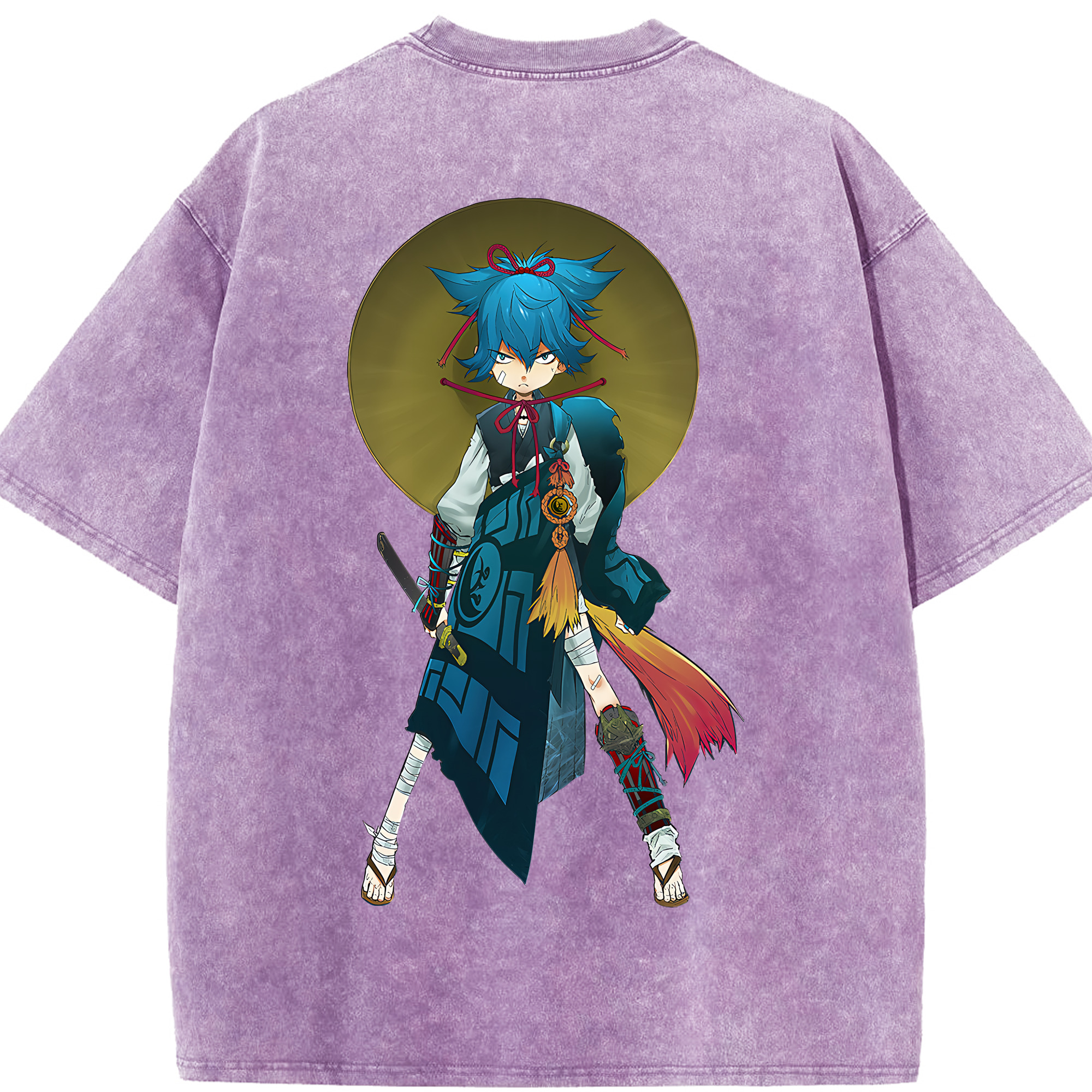 （画像用） 刀剣乱舞 Touken Ranbu 綿100% ヴィンテージ風 半袖Tシャツ（背面プリント）