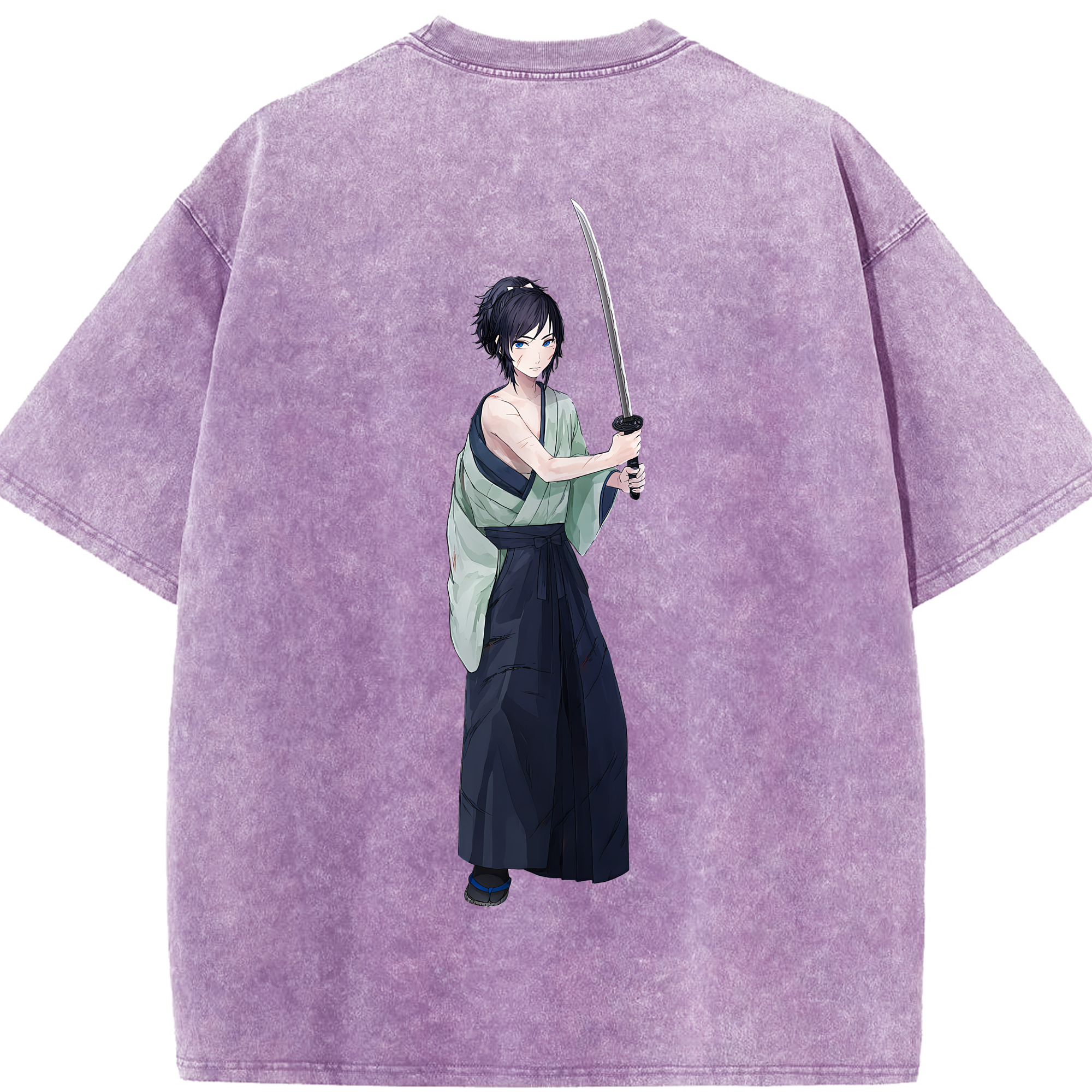 （画像用） 刀剣乱舞 Touken Ranbu 綿100% ヴィンテージ風 半袖Tシャツ（背面プリント）
