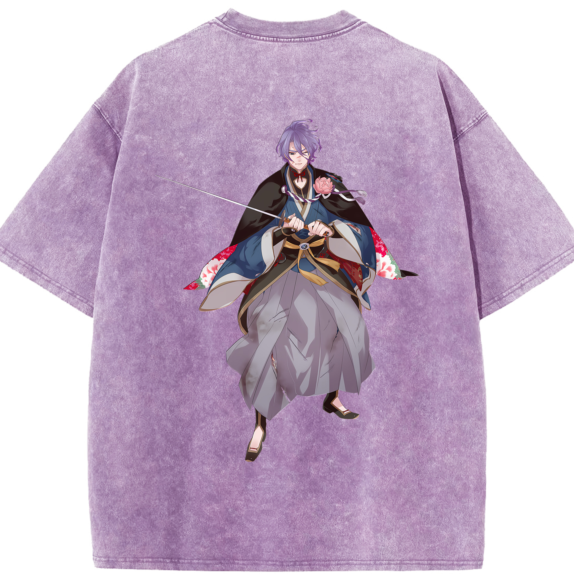 （画像用） 刀剣乱舞 Touken Ranbu 綿100% ヴィンテージ風 半袖Tシャツ（背面プリント）