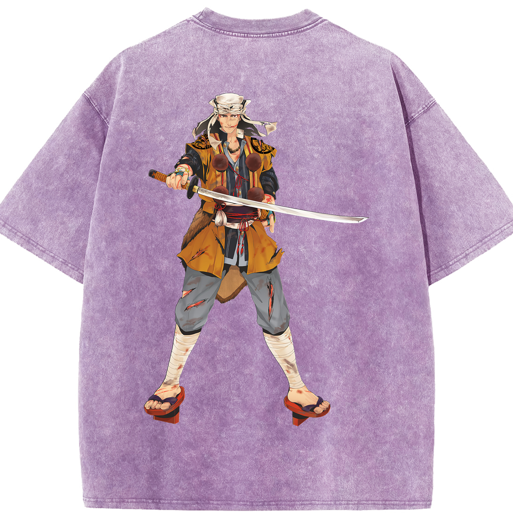 （画像用） 刀剣乱舞 Touken Ranbu 綿100% ヴィンテージ風 半袖Tシャツ（背面プリント）