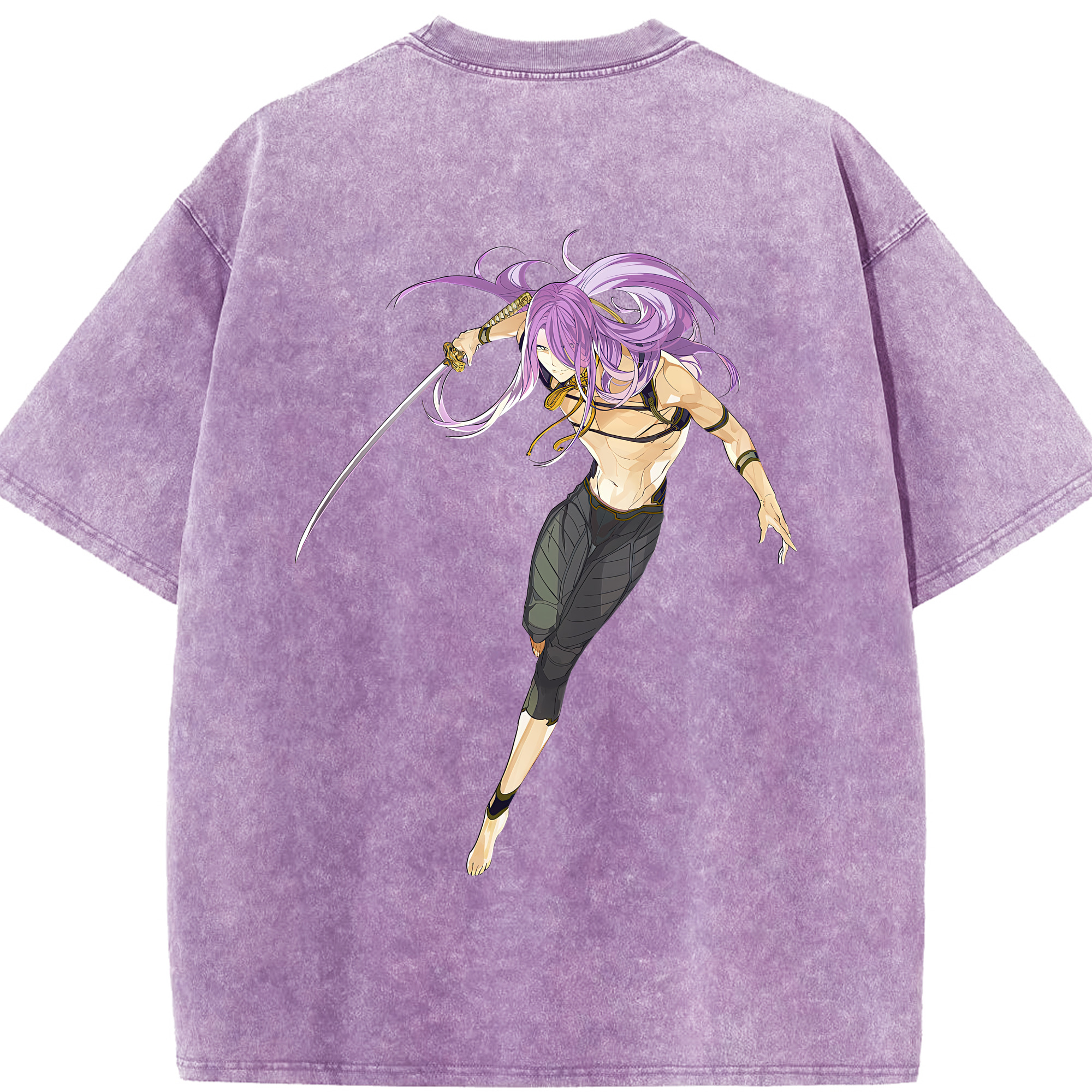 （画像用） 刀剣乱舞 Touken Ranbu 綿100% ヴィンテージ風 半袖Tシャツ（背面プリント）
