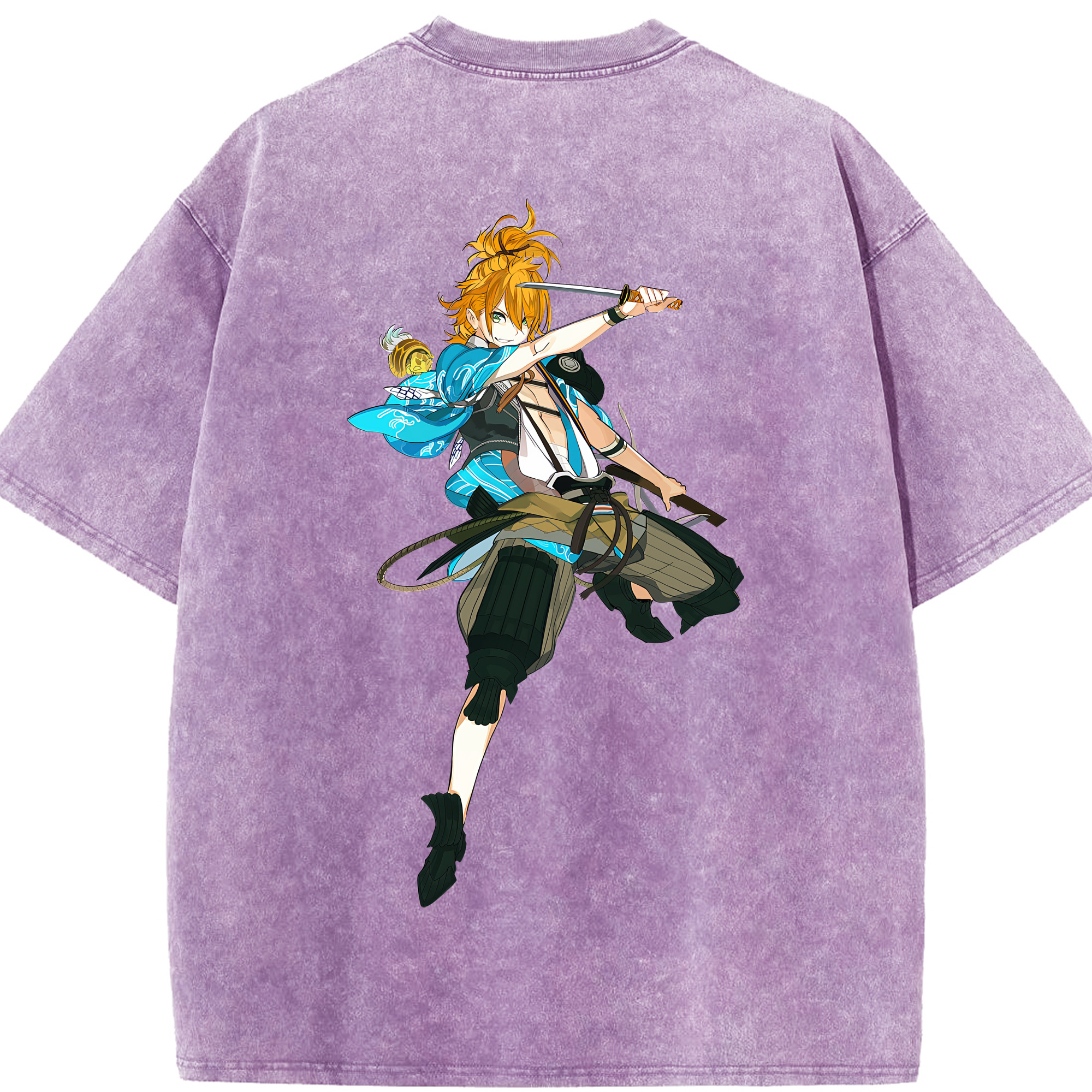 （画像用） 刀剣乱舞 Touken Ranbu 綿100% ヴィンテージ風 半袖Tシャツ（背面プリント）