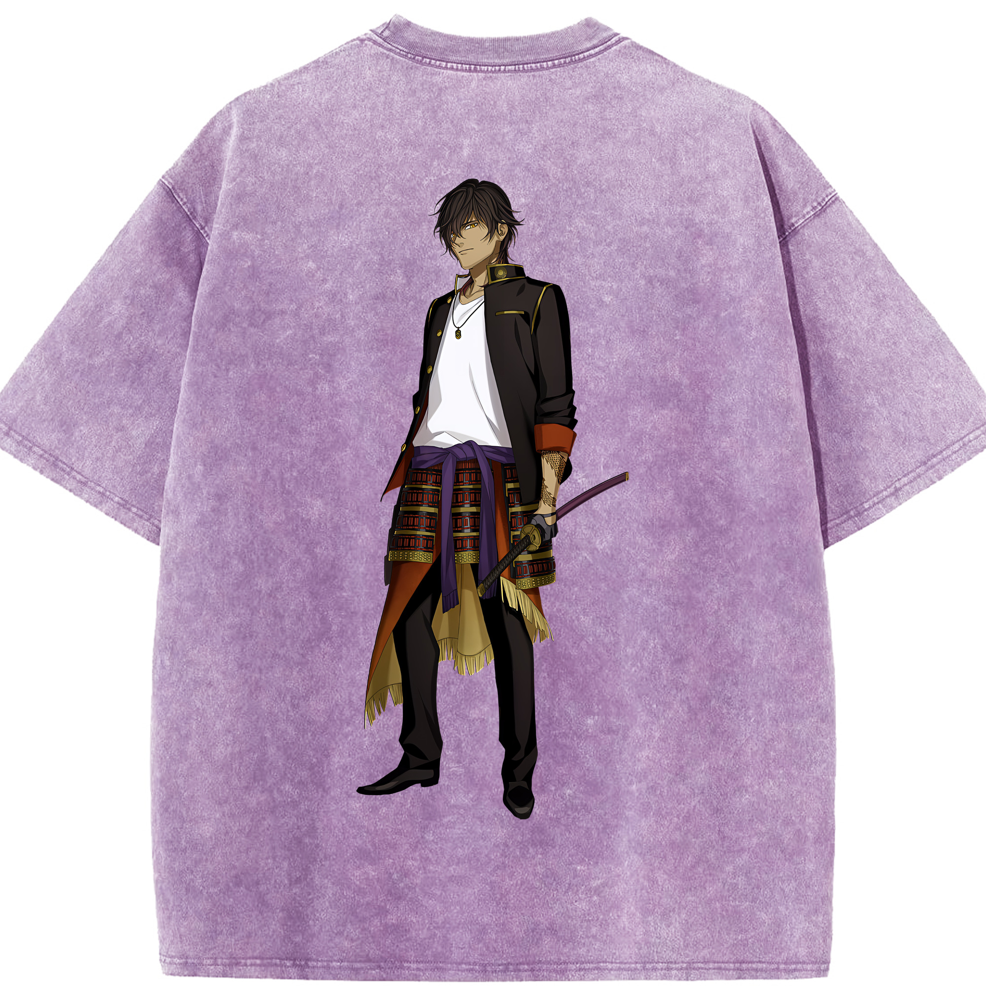 （画像用） 刀剣乱舞 Touken Ranbu 綿100% ヴィンテージ風 半袖Tシャツ（背面プリント）