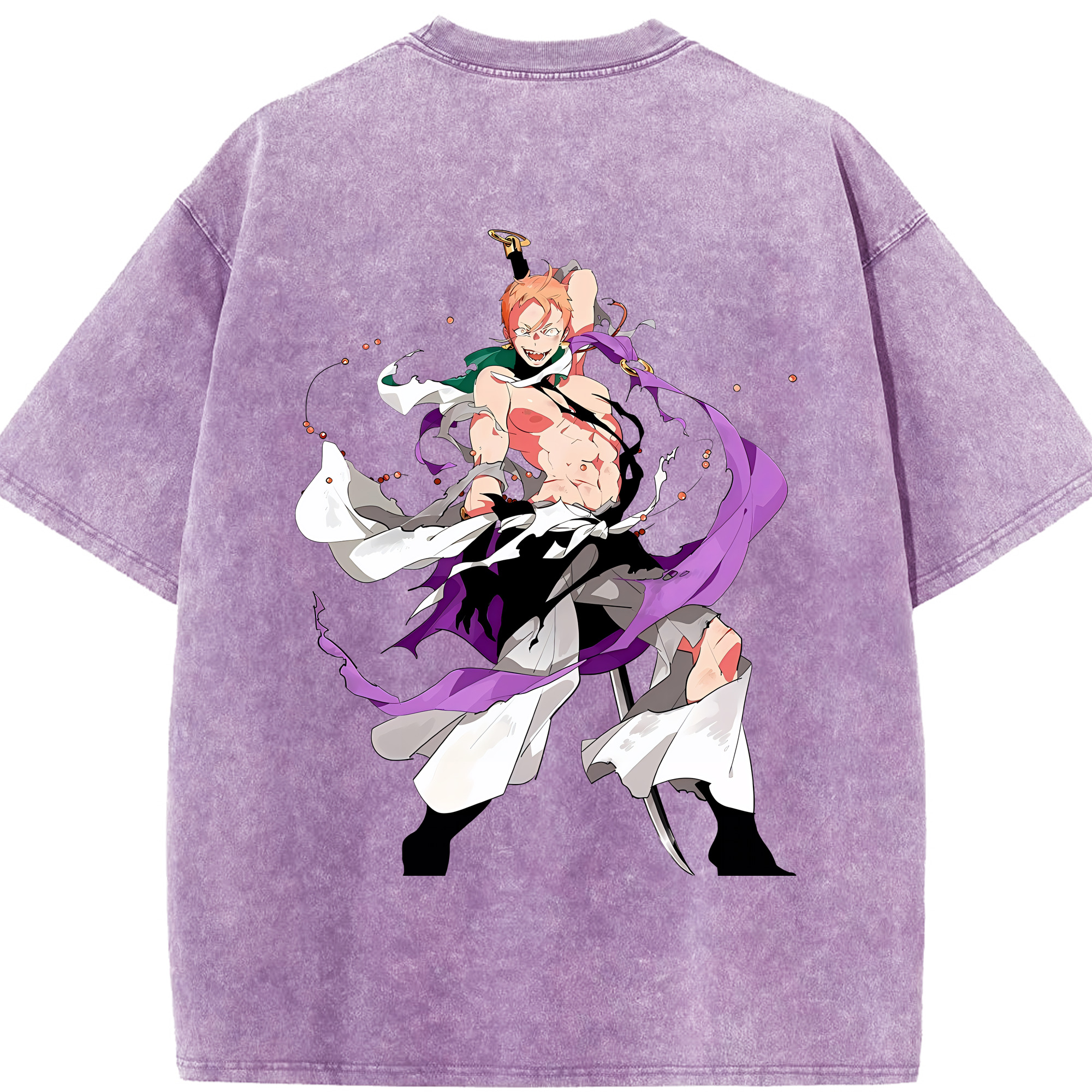 （画像用） 刀剣乱舞 Touken Ranbu 綿100% ヴィンテージ風 半袖Tシャツ（背面プリント）