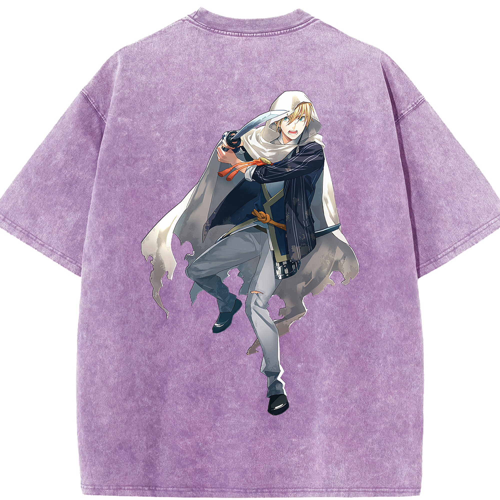 （画像用） 刀剣乱舞 Touken Ranbu 綿100% ヴィンテージ風 半袖Tシャツ（背面プリント）