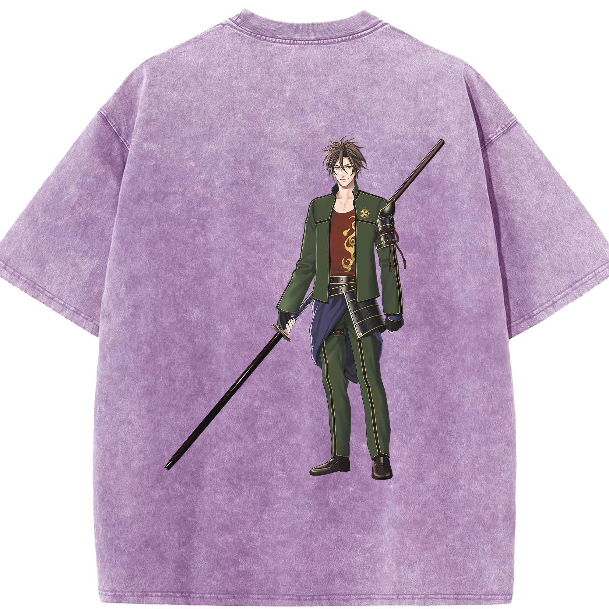 （画像用） 刀剣乱舞 Touken Ranbu 綿100% ヴィンテージ風 半袖Tシャツ（背面プリント）