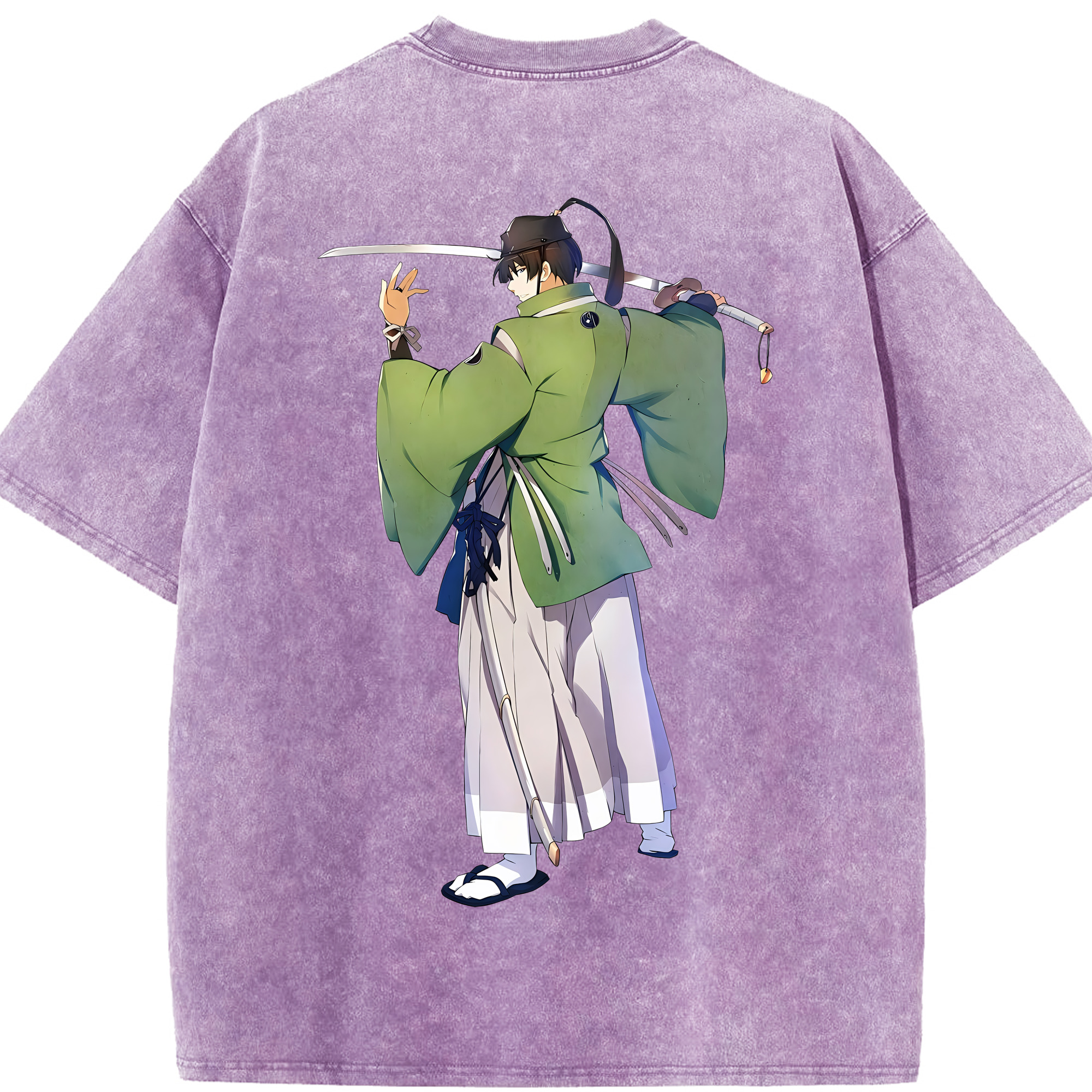 （画像用） 刀剣乱舞 Touken Ranbu 綿100% ヴィンテージ風 半袖Tシャツ（背面プリント）
