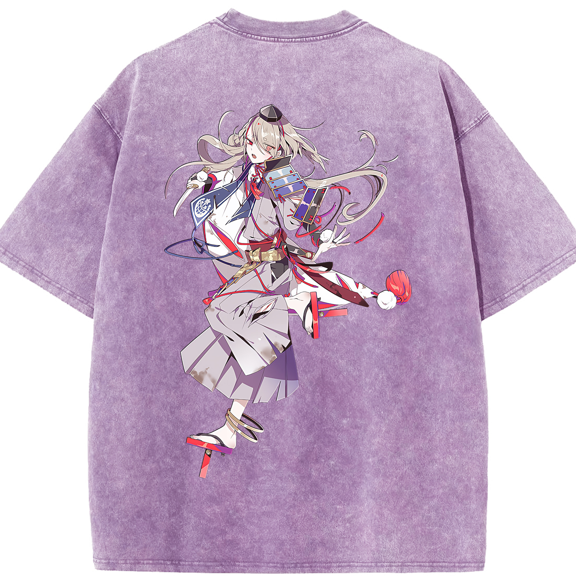 （画像用） 刀剣乱舞 Touken Ranbu 綿100% ヴィンテージ風 半袖Tシャツ（背面プリント）