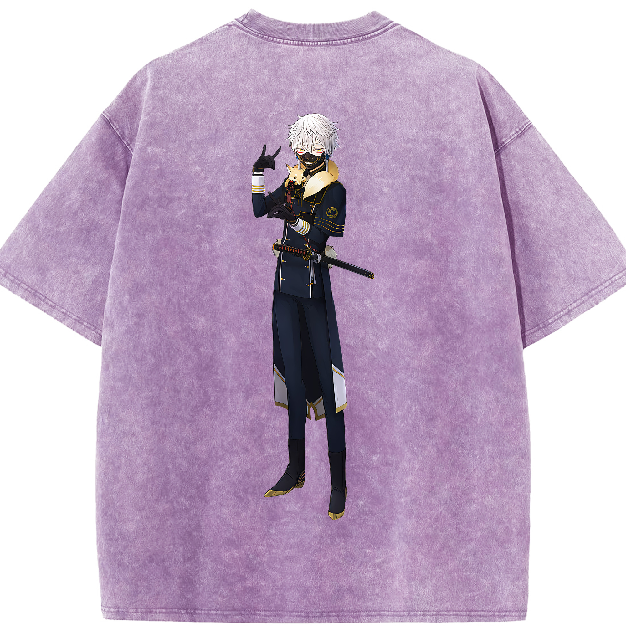 （画像用） 刀剣乱舞 Touken Ranbu 綿100% ヴィンテージ風 半袖Tシャツ（背面プリント）