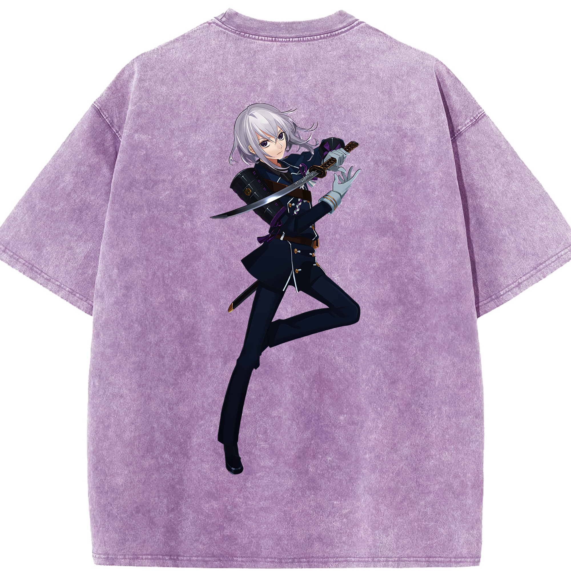 （画像用） 刀剣乱舞 Touken Ranbu 綿100% ヴィンテージ風 半袖Tシャツ（背面プリント）