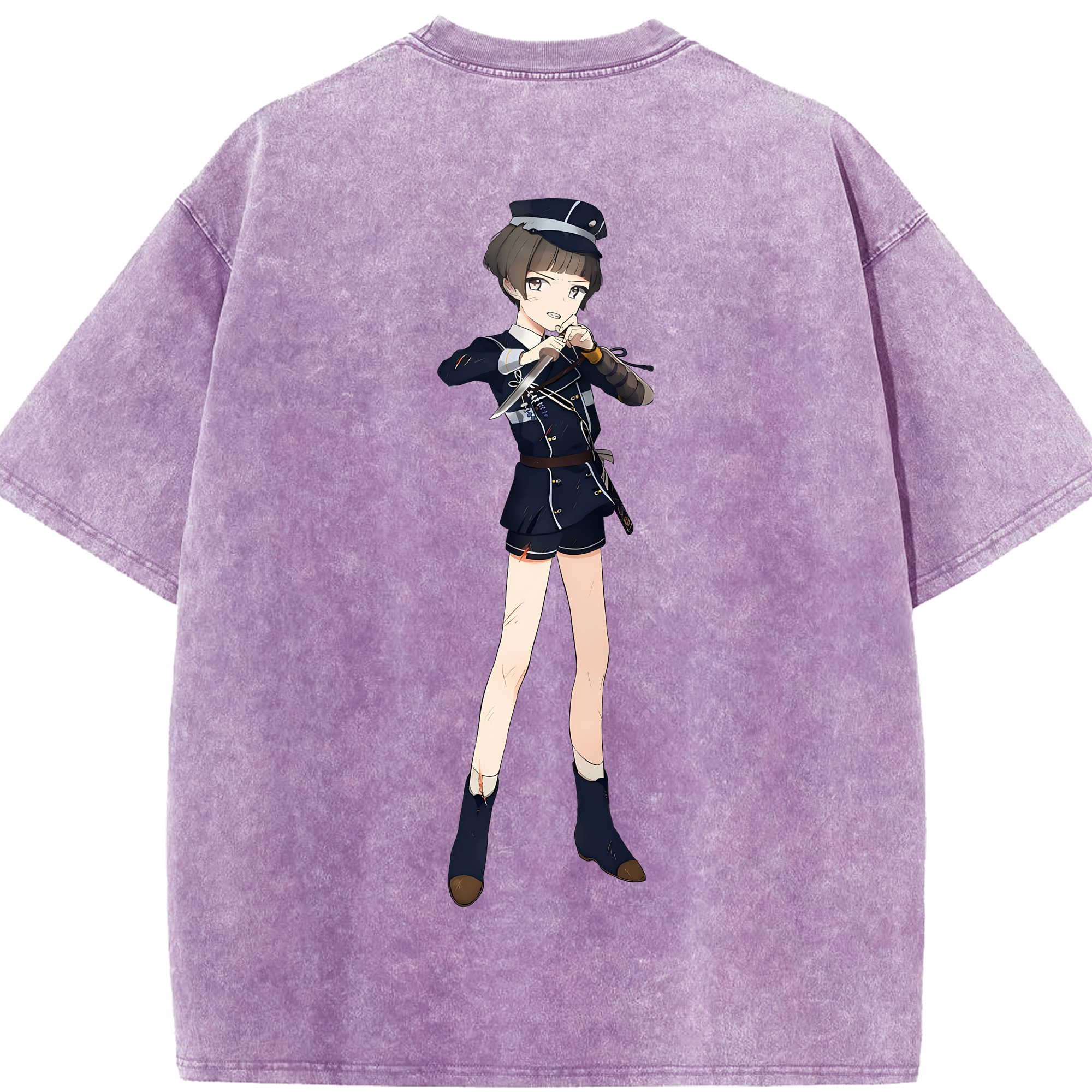 （画像用） 刀剣乱舞 Touken Ranbu 綿100% ヴィンテージ風 半袖Tシャツ（背面プリント）