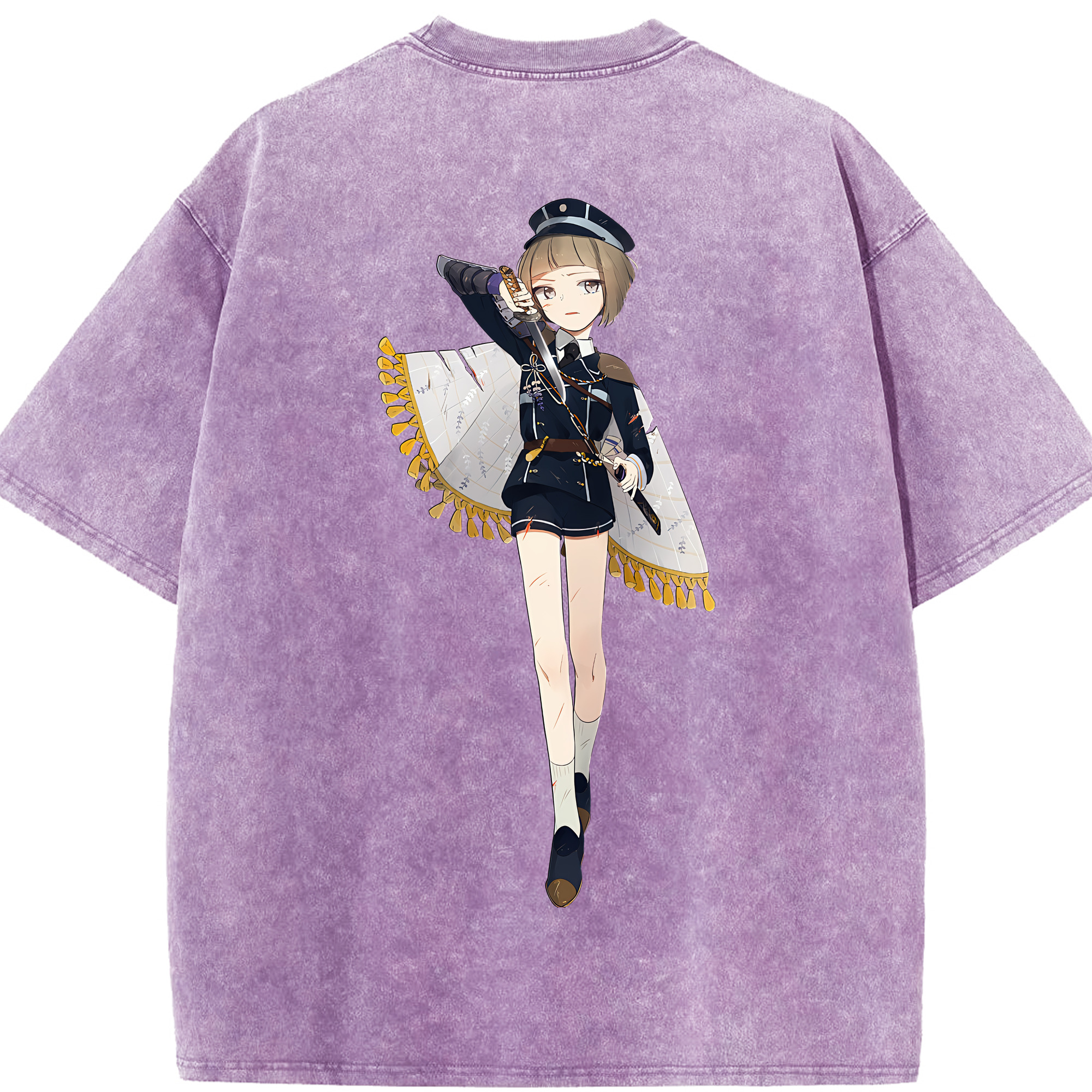 （画像用） 刀剣乱舞 Touken Ranbu 綿100% ヴィンテージ風 半袖Tシャツ（背面プリント）