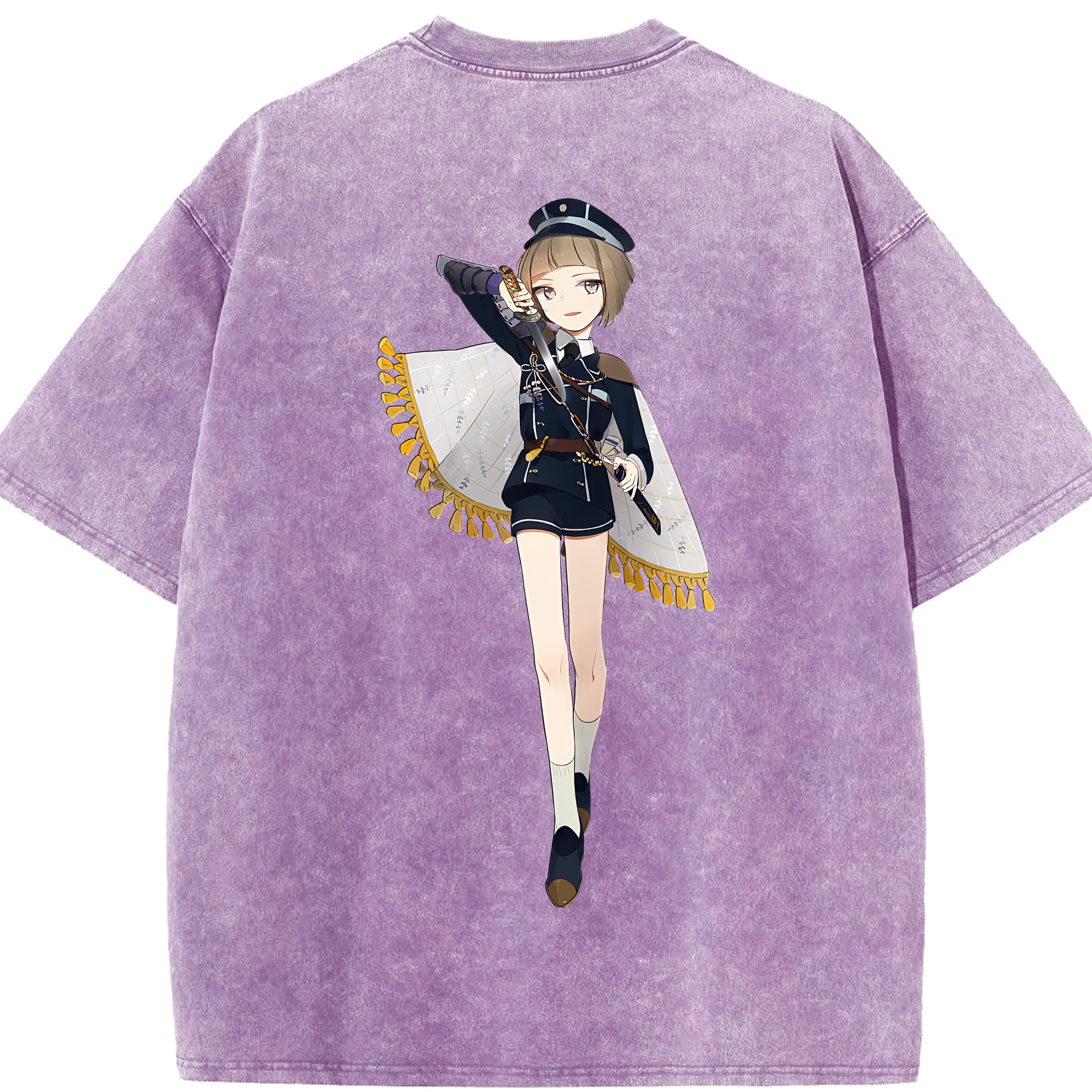 （画像用） 刀剣乱舞 Touken Ranbu 綿100% ヴィンテージ風 半袖Tシャツ（背面プリント）