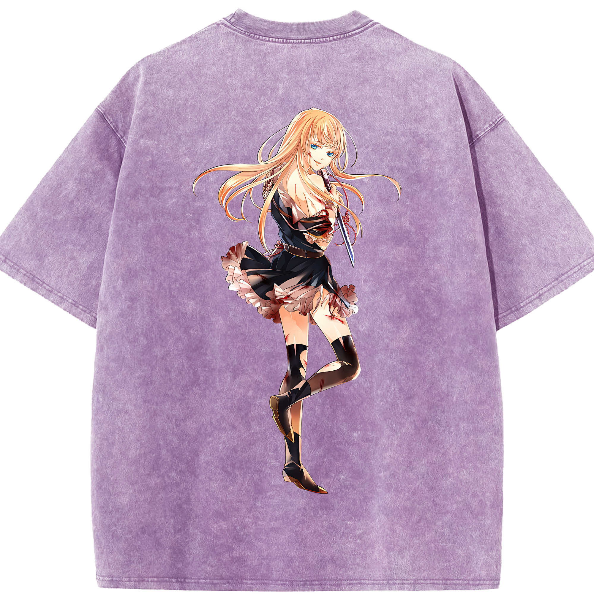 （画像用） 刀剣乱舞 Touken Ranbu 綿100% ヴィンテージ風 半袖Tシャツ（背面プリント）