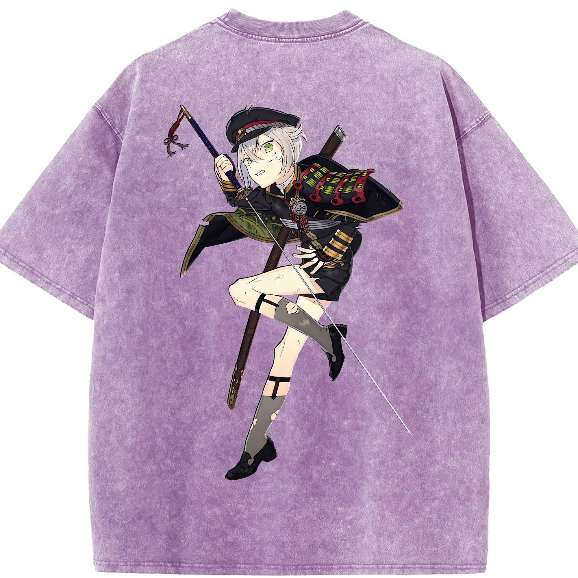 （画像用） 刀剣乱舞 Touken Ranbu 綿100% ヴィンテージ風 半袖Tシャツ（背面プリント）