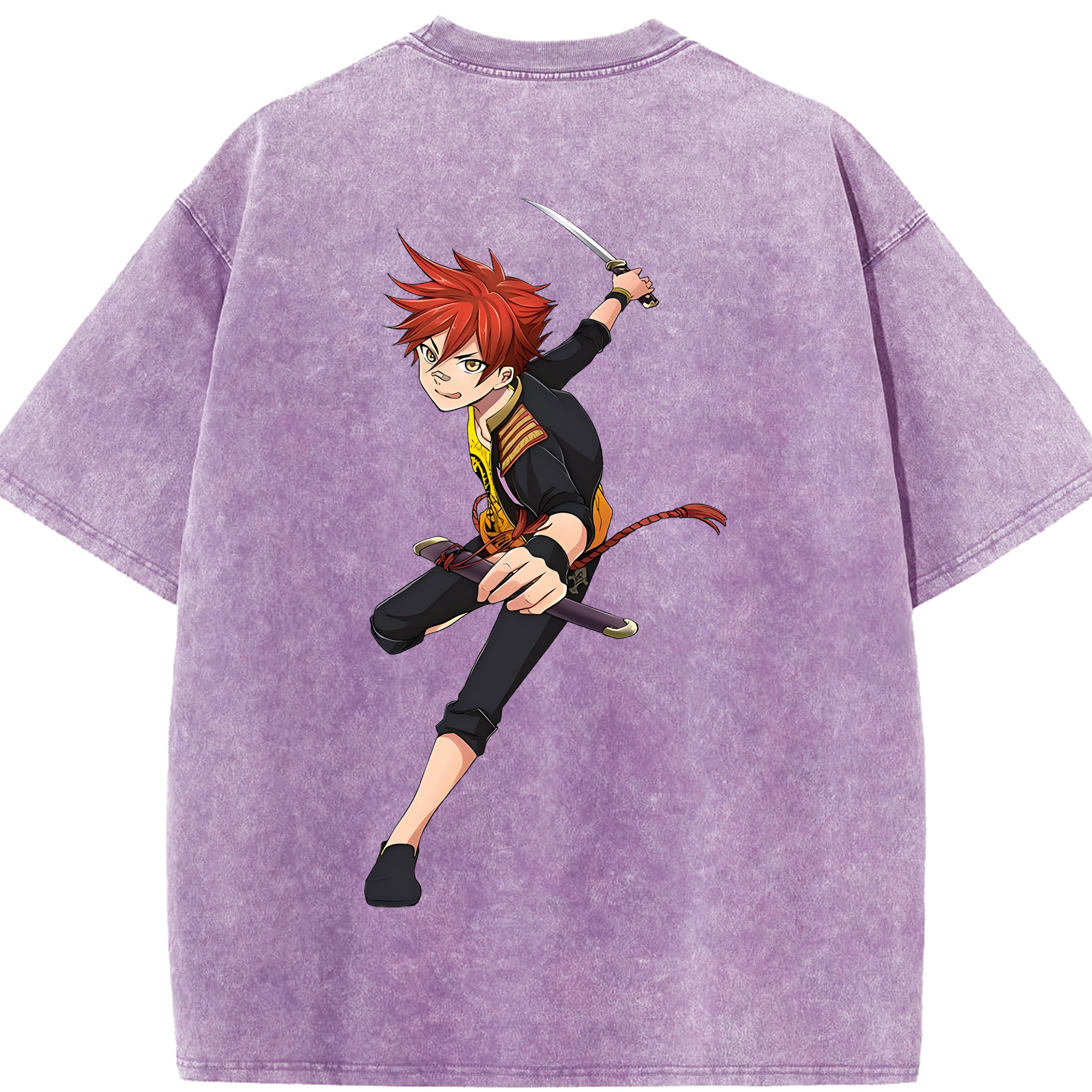 （画像用） 刀剣乱舞 Touken Ranbu 綿100% ヴィンテージ風 半袖Tシャツ（背面プリント）