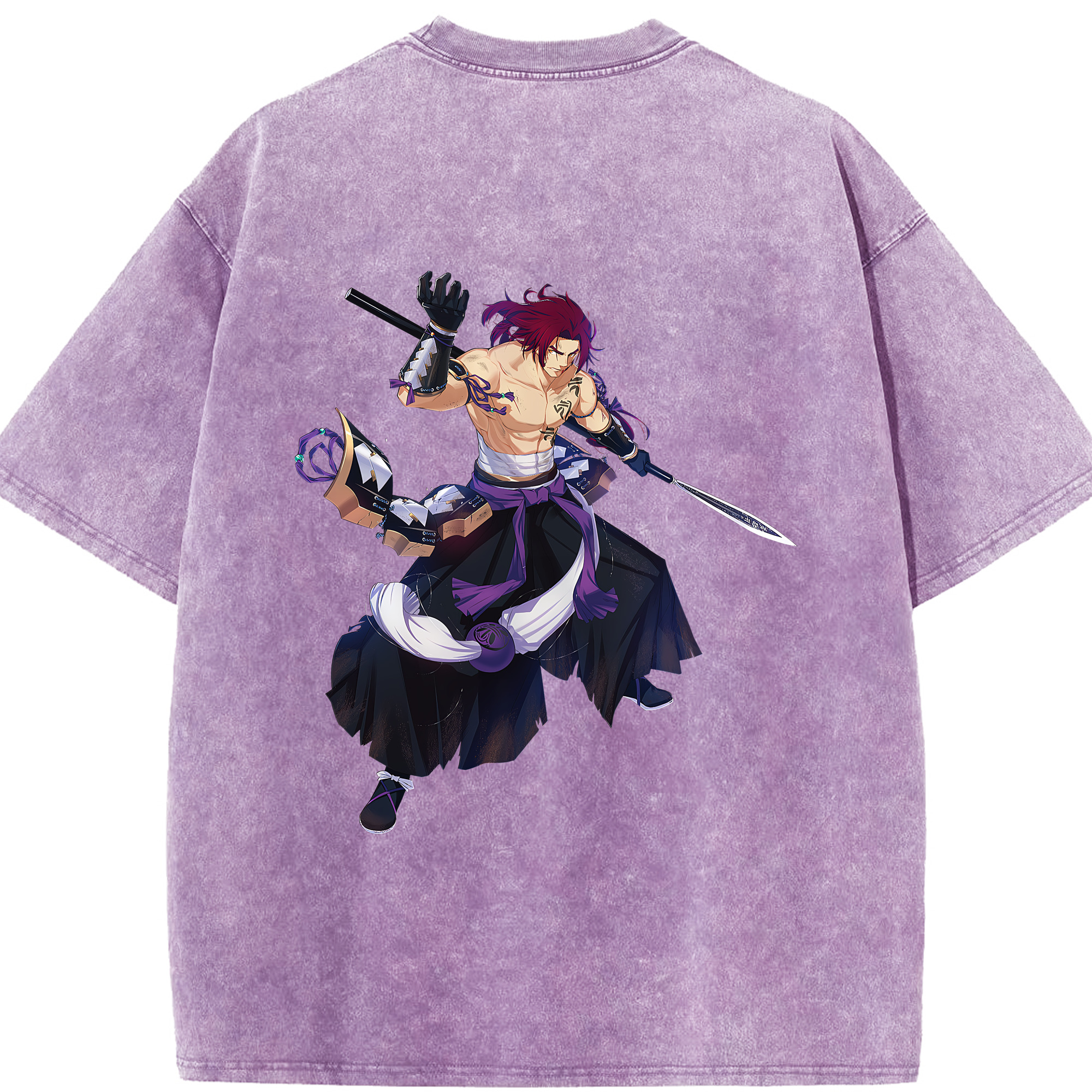 （画像用） 刀剣乱舞 Touken Ranbu 綿100% ヴィンテージ風 半袖Tシャツ（背面プリント）