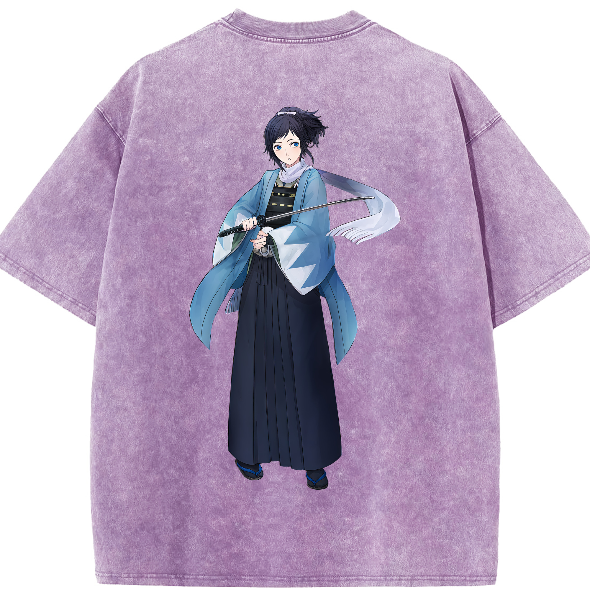 （画像用） 刀剣乱舞 Touken Ranbu 綿100% ヴィンテージ風 半袖Tシャツ（背面プリント）