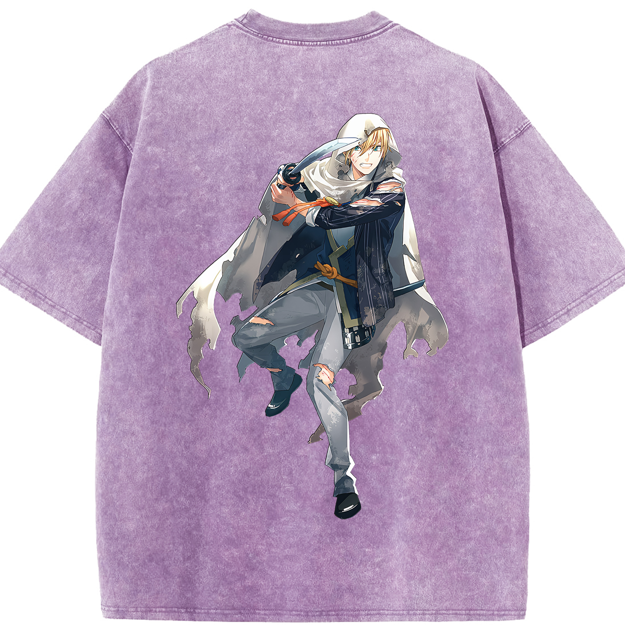 （画像用） 刀剣乱舞 Touken Ranbu 綿100% ヴィンテージ風 半袖Tシャツ（背面プリント）