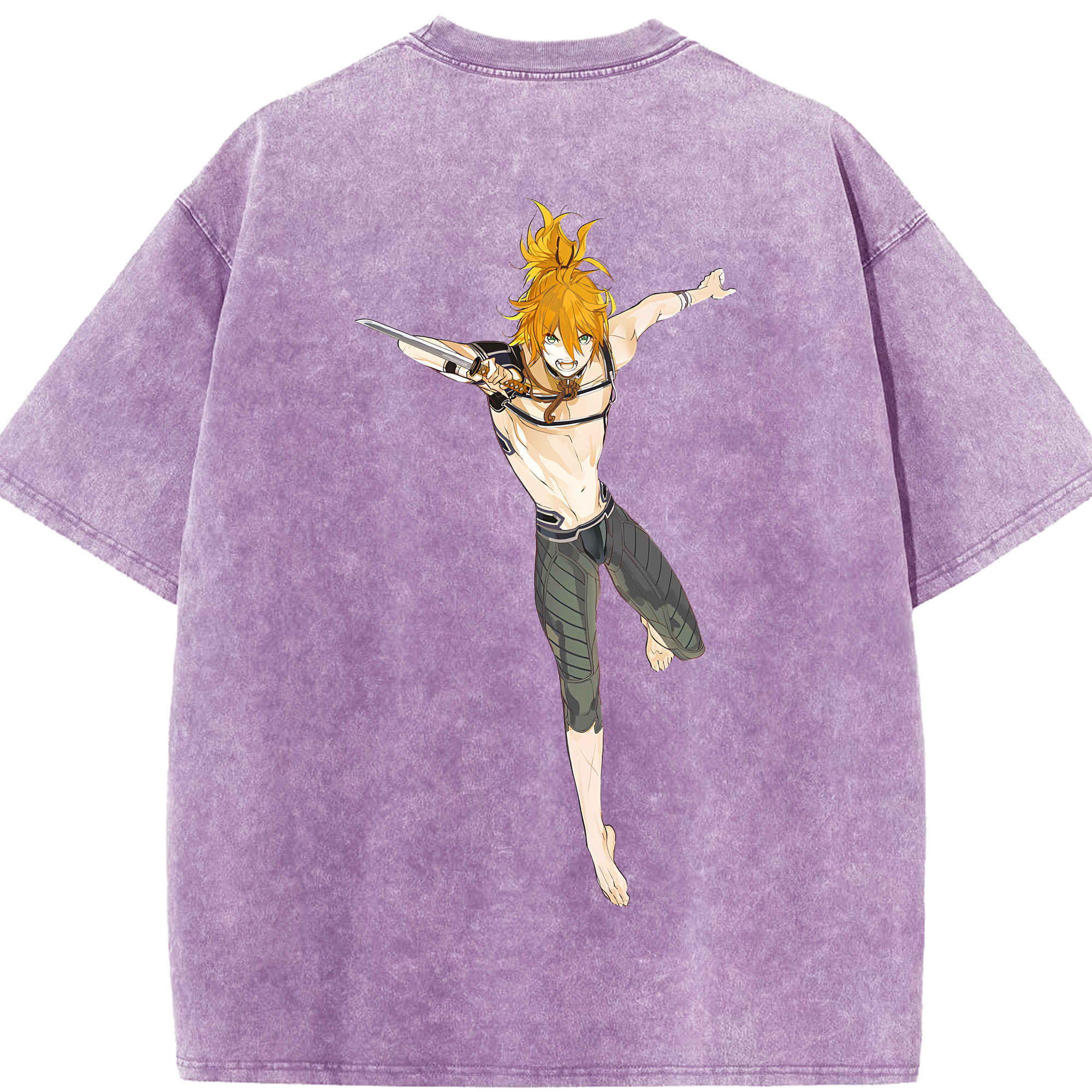 （画像用） 刀剣乱舞 Touken Ranbu 綿100% ヴィンテージ風 半袖Tシャツ（背面プリント）