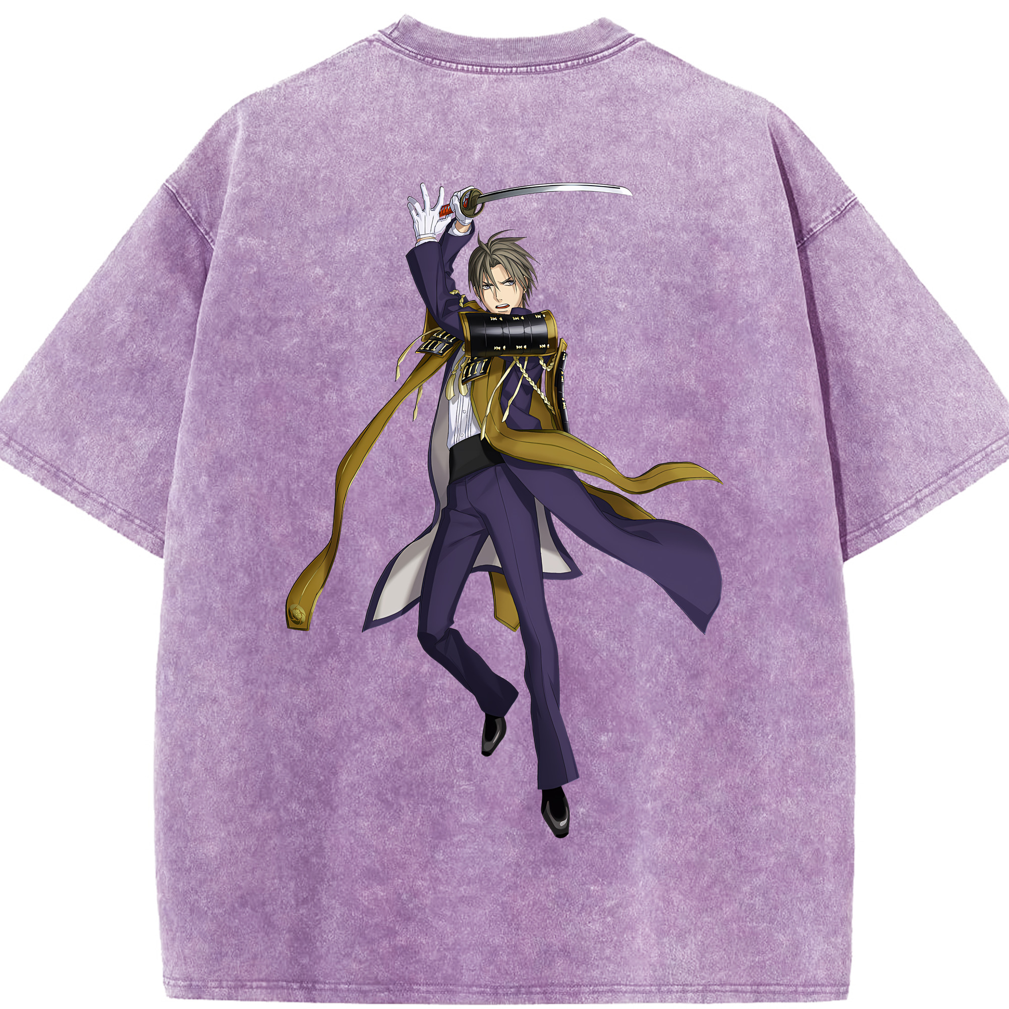 （画像用） 刀剣乱舞 Touken Ranbu 綿100% ヴィンテージ風 半袖Tシャツ（背面プリント）