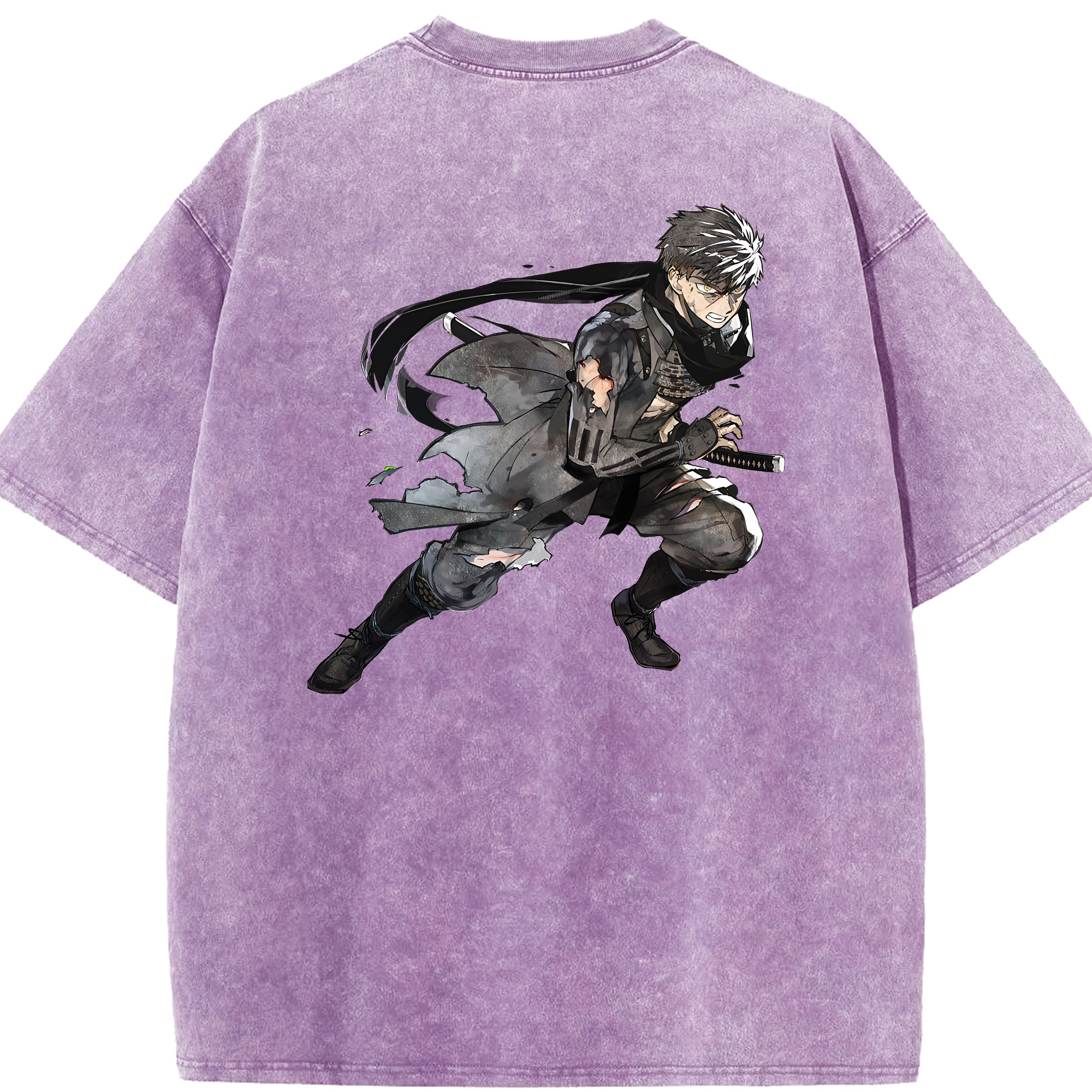 （画像用） 刀剣乱舞 Touken Ranbu 綿100% ヴィンテージ風 半袖Tシャツ（背面プリント）